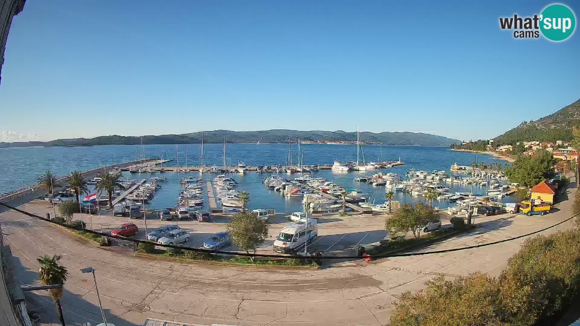 Spletna kamera Orebić Riva – Trajekt za Korčulo v živo