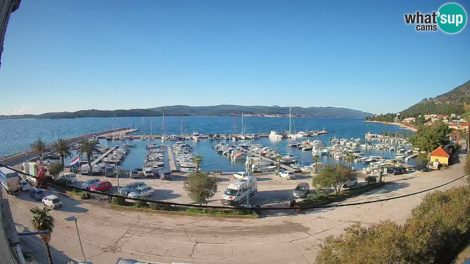 Spletna kamera Orebić Riva – Trajekt za Korčulo v živo