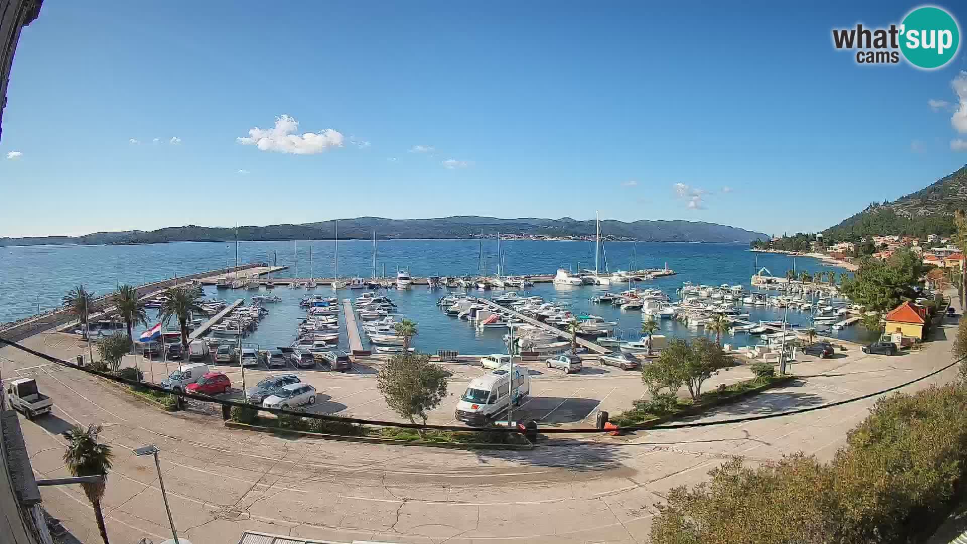 Spletna kamera Orebić Riva – Trajekt za Korčulo v živo