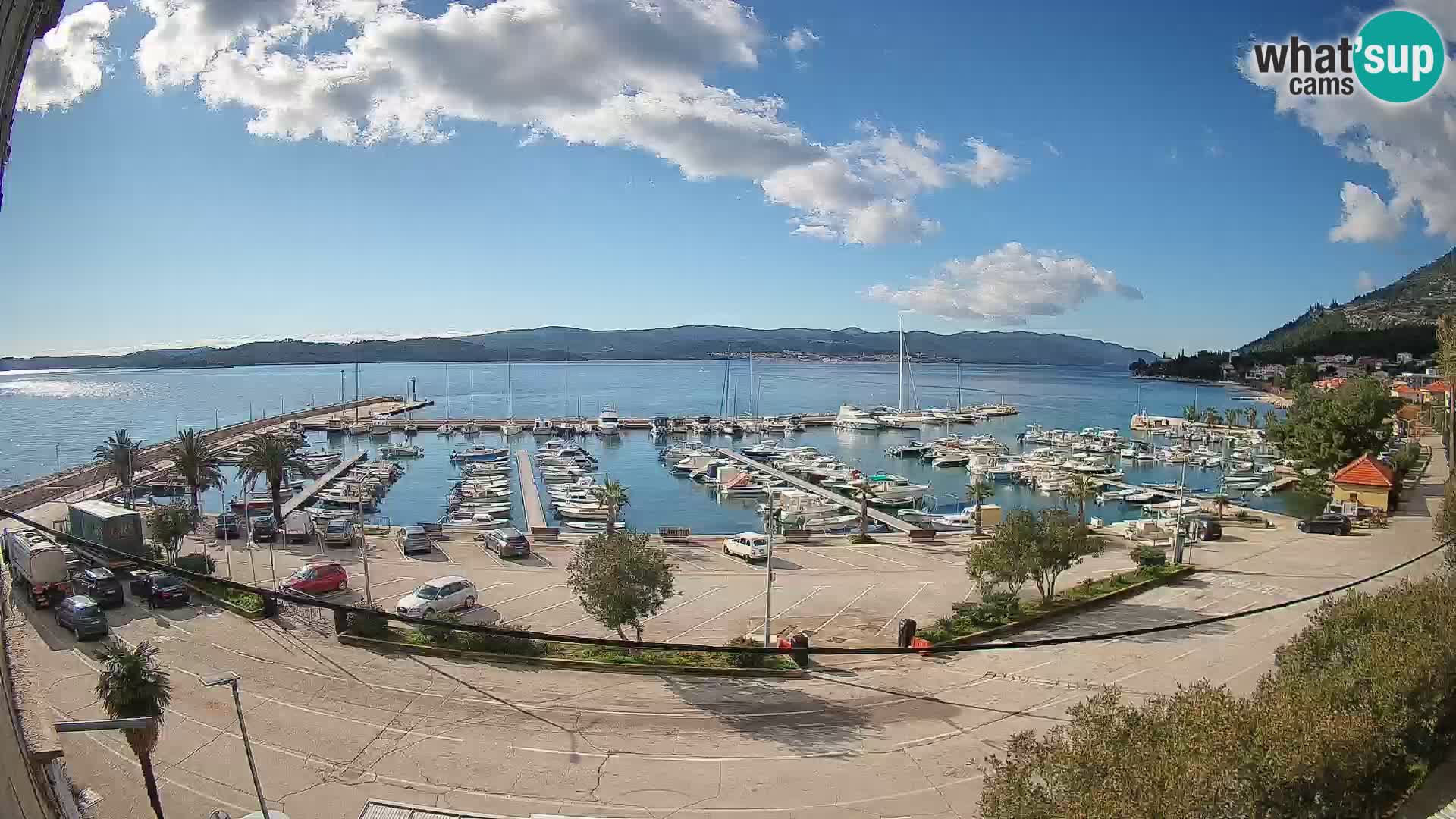 Webcam Orebić Uferpromenade – Fähre nach Korčula Live