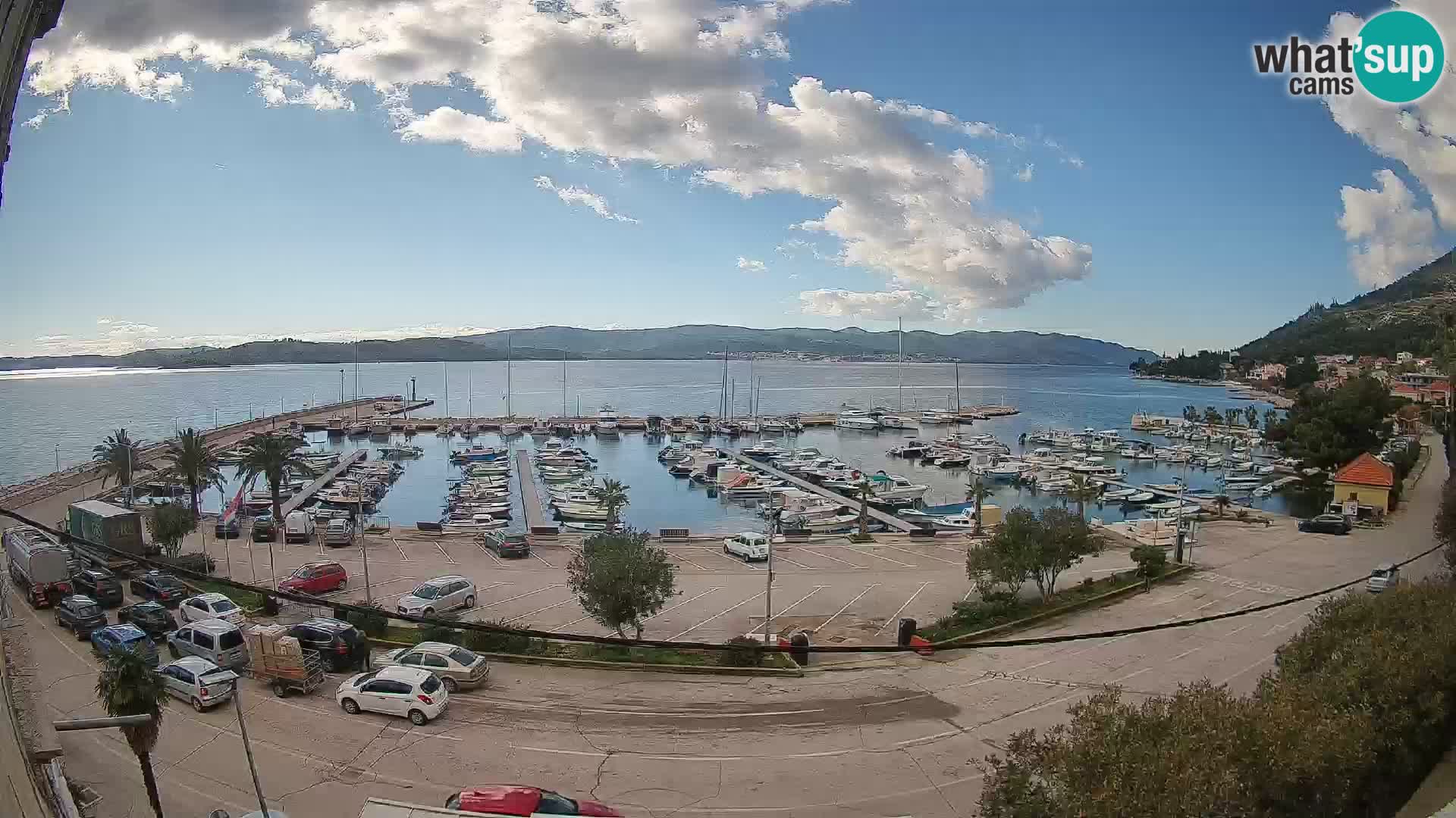 Webcam Orebić Uferpromenade – Fähre nach Korčula Live
