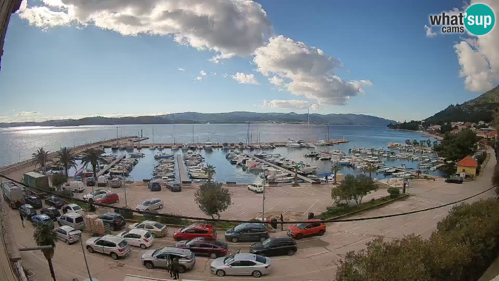 Webcam Orebić Uferpromenade – Fähre nach Korčula Live
