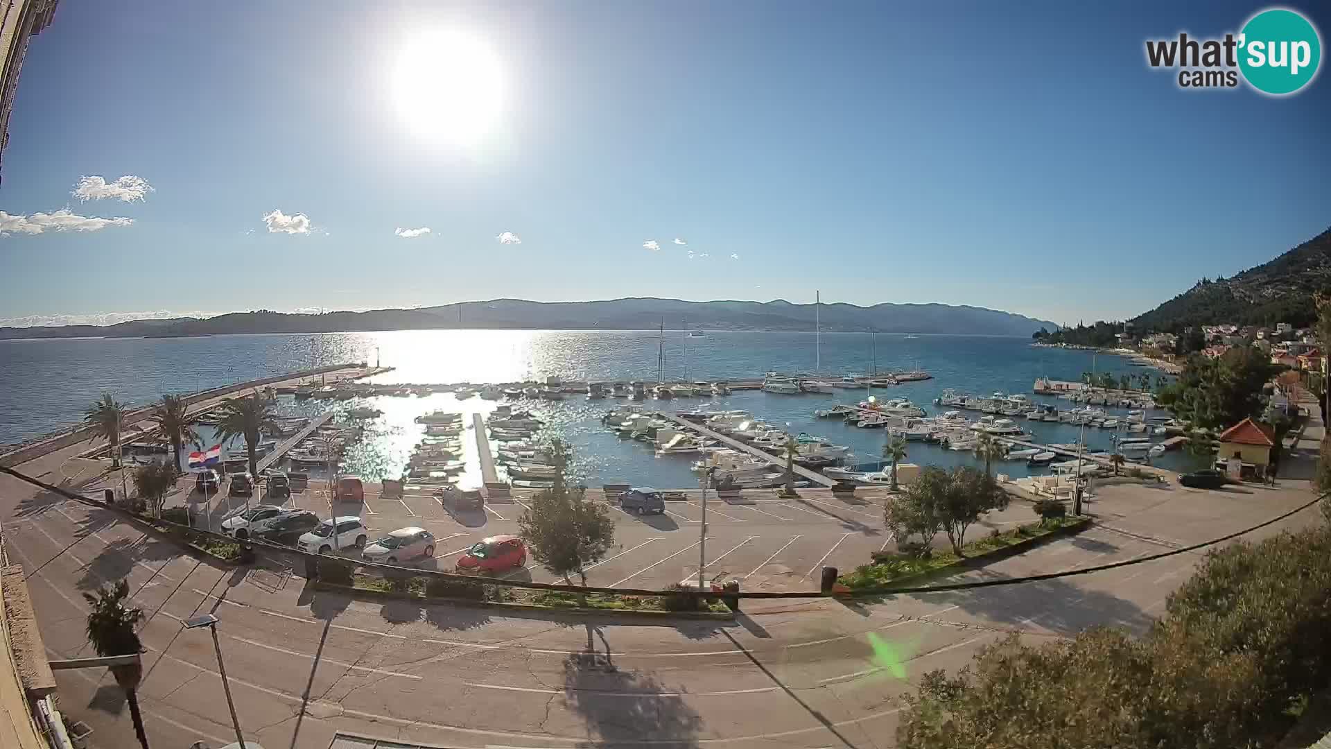 Webcam Orebić Riva – Ferry to Korčula Live