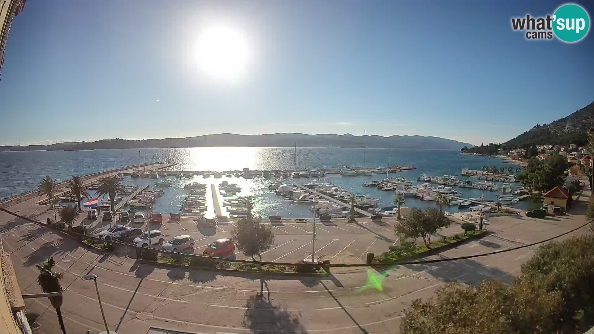 Webcam Orebić Riva – Ferry a Korčula en vivo