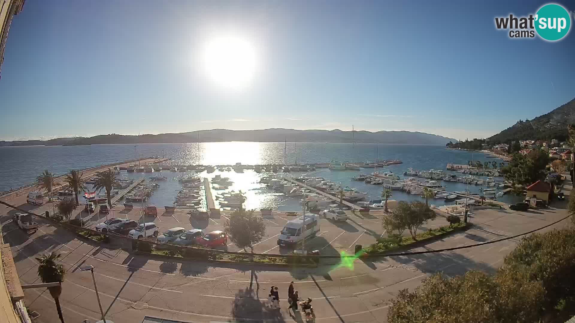Webcam Orebić Riva – Ferry a Korčula en vivo
