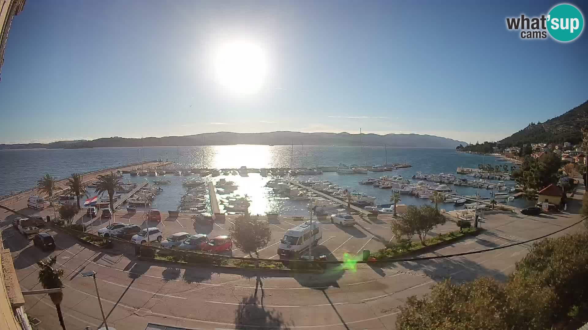 Webcam Orebić Riva – Ferry a Korčula en vivo