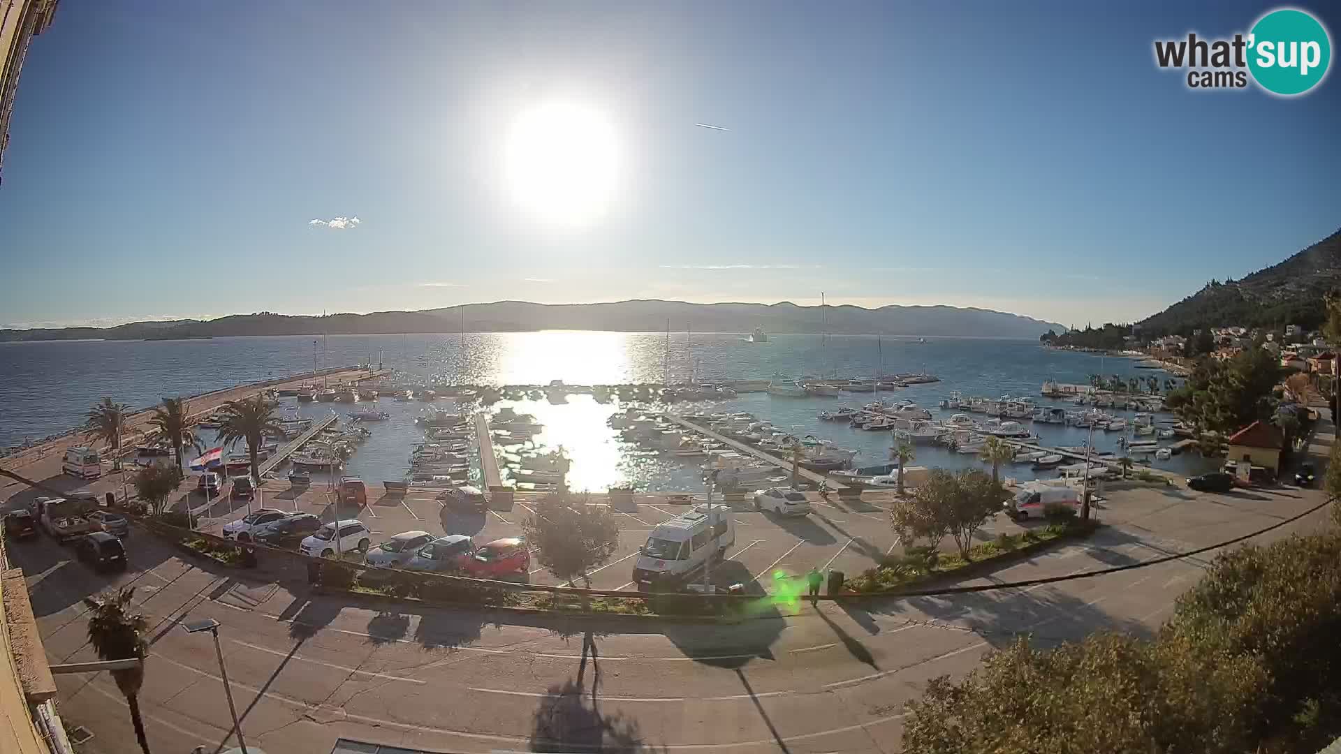Webcam Orebić Riva – Ferry to Korčula Live