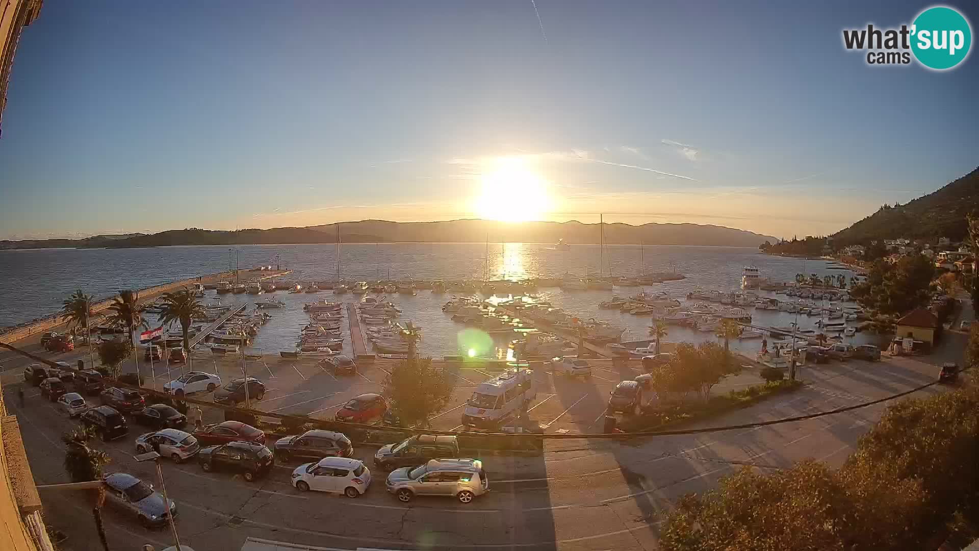 Webcam Orebić Riva – Ferry a Korčula en vivo
