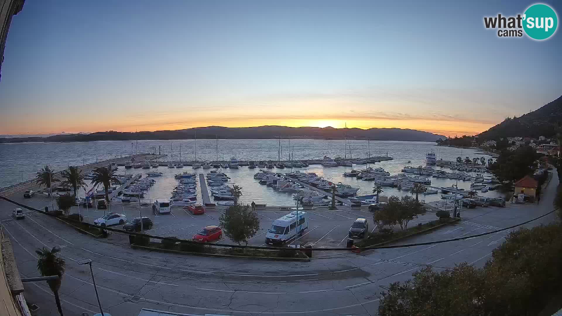 Webcam Orebić Riva – Ferry a Korčula en vivo