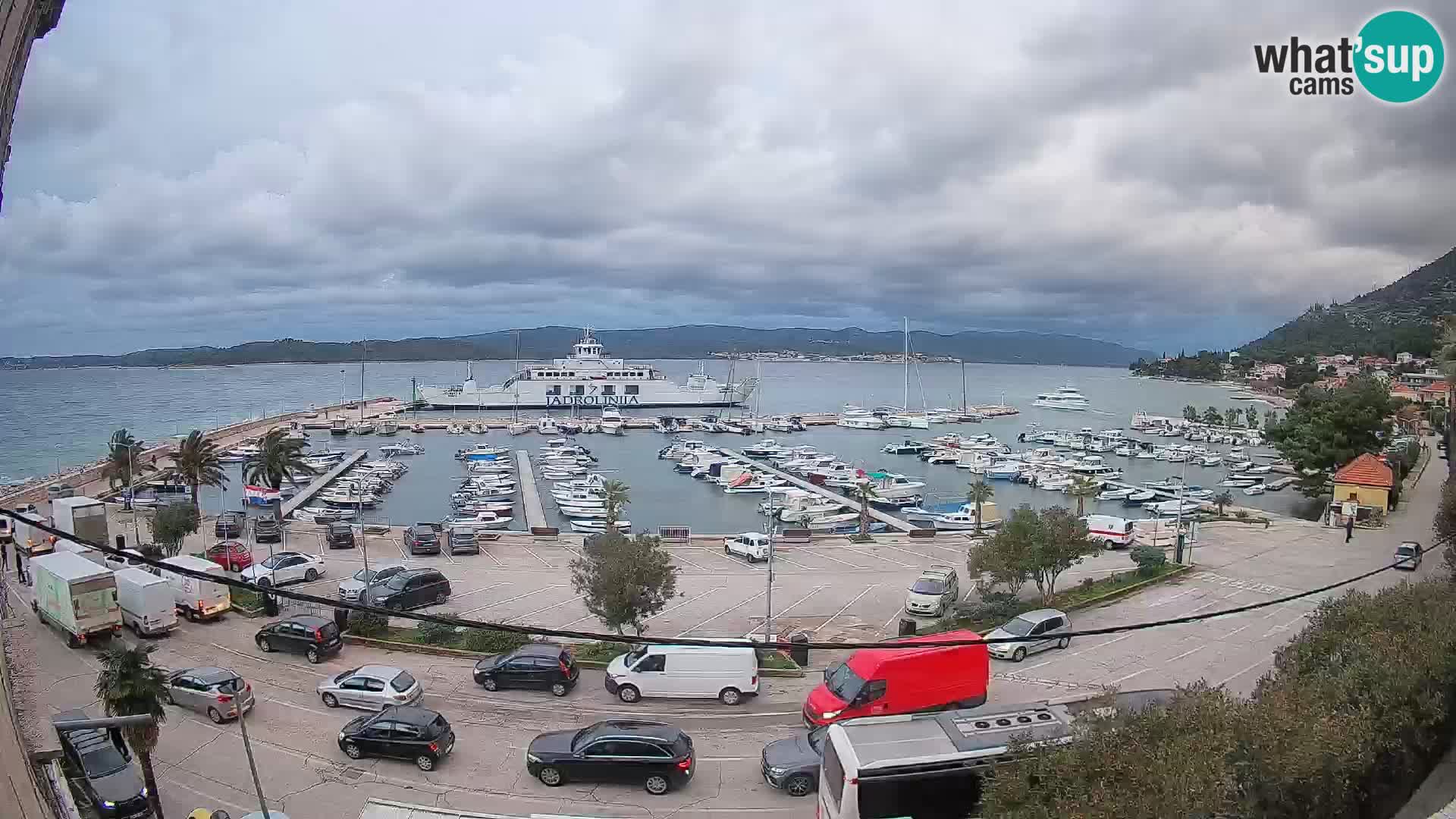 Webcam Orebić Riva – Ferry to Korčula Live