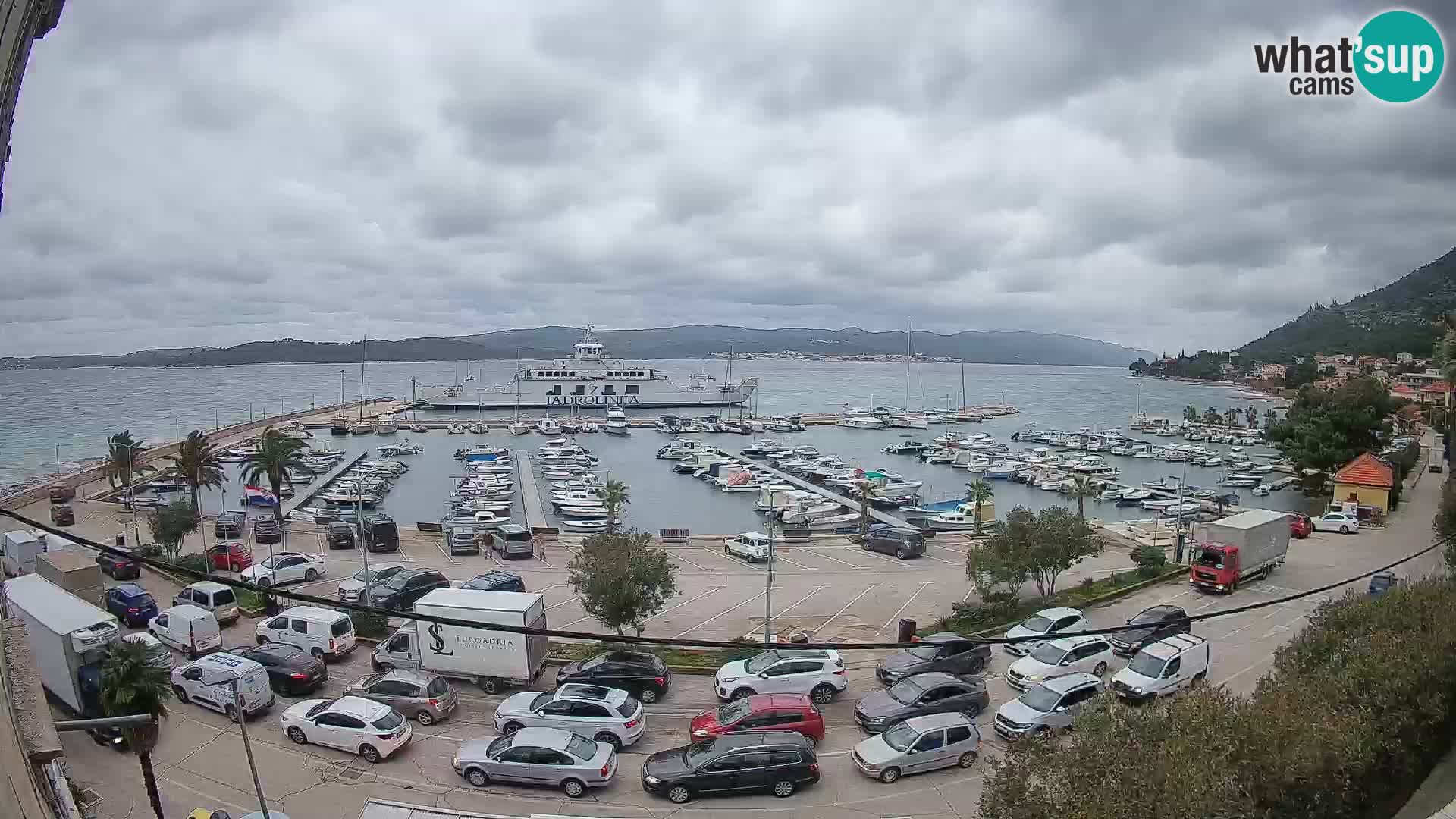 Webcam Orebić Riva – Ferry to Korčula Live