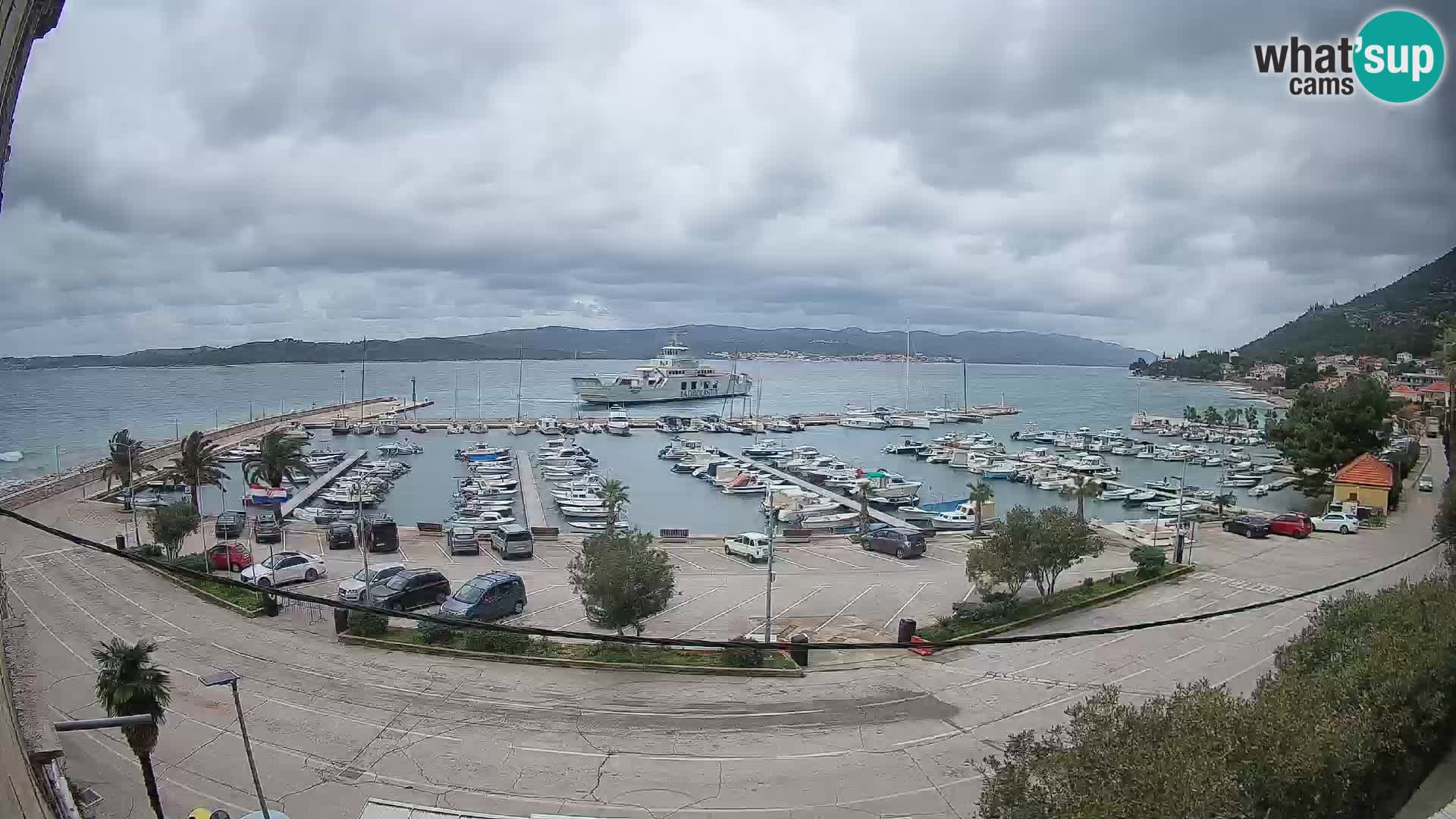 Webcam Orebić Riva – Ferry vers Korčula en direct
