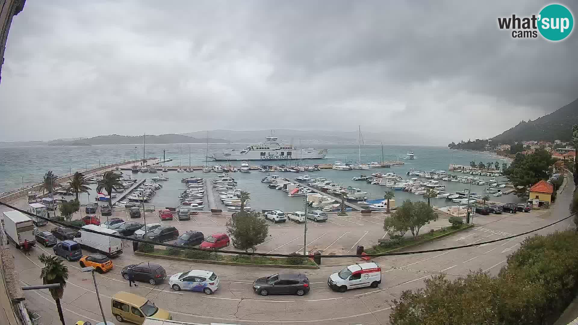 Webcam Orebić Riva – Ferry to Korčula Live