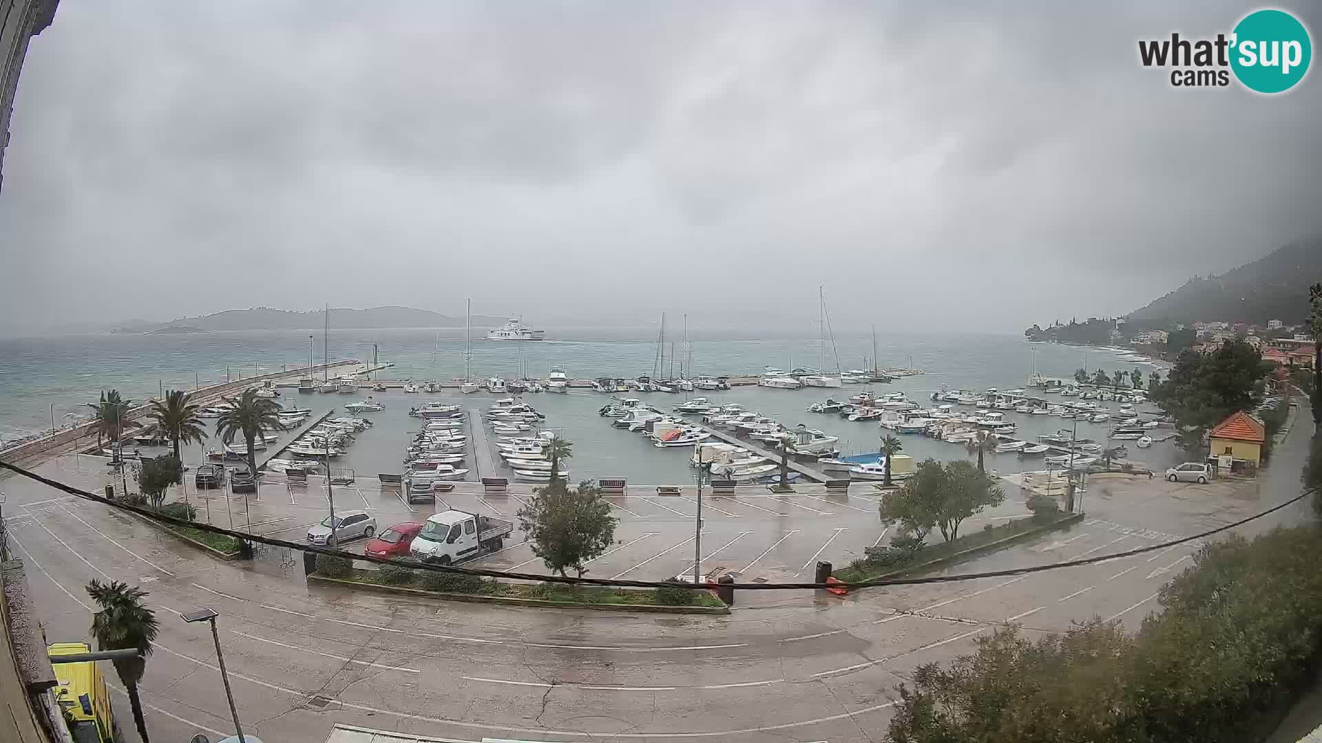 Spletna kamera Orebić Riva – Trajekt za Korčulo v živo