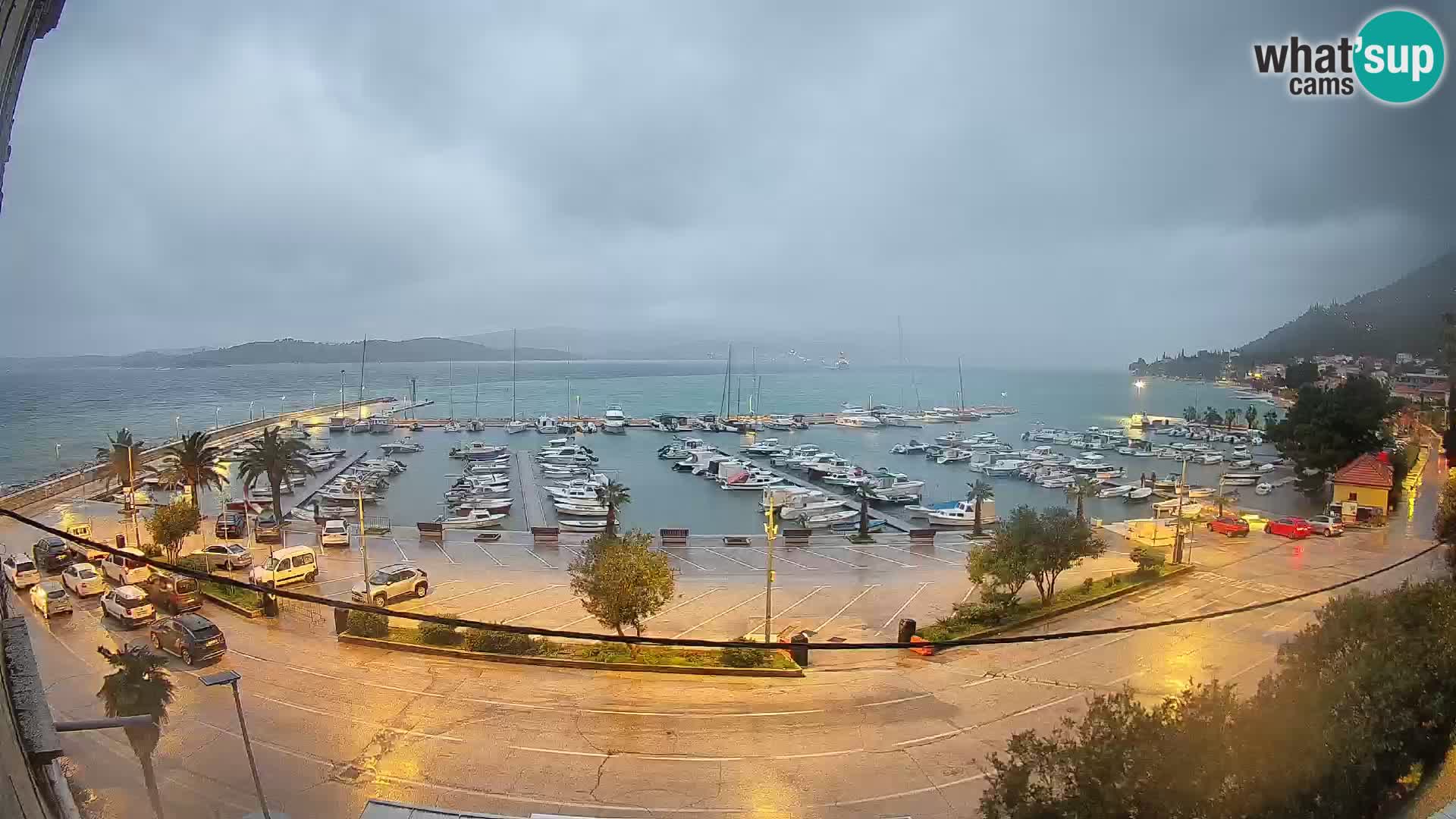 Webcam Orebić Uferpromenade – Fähre nach Korčula Live