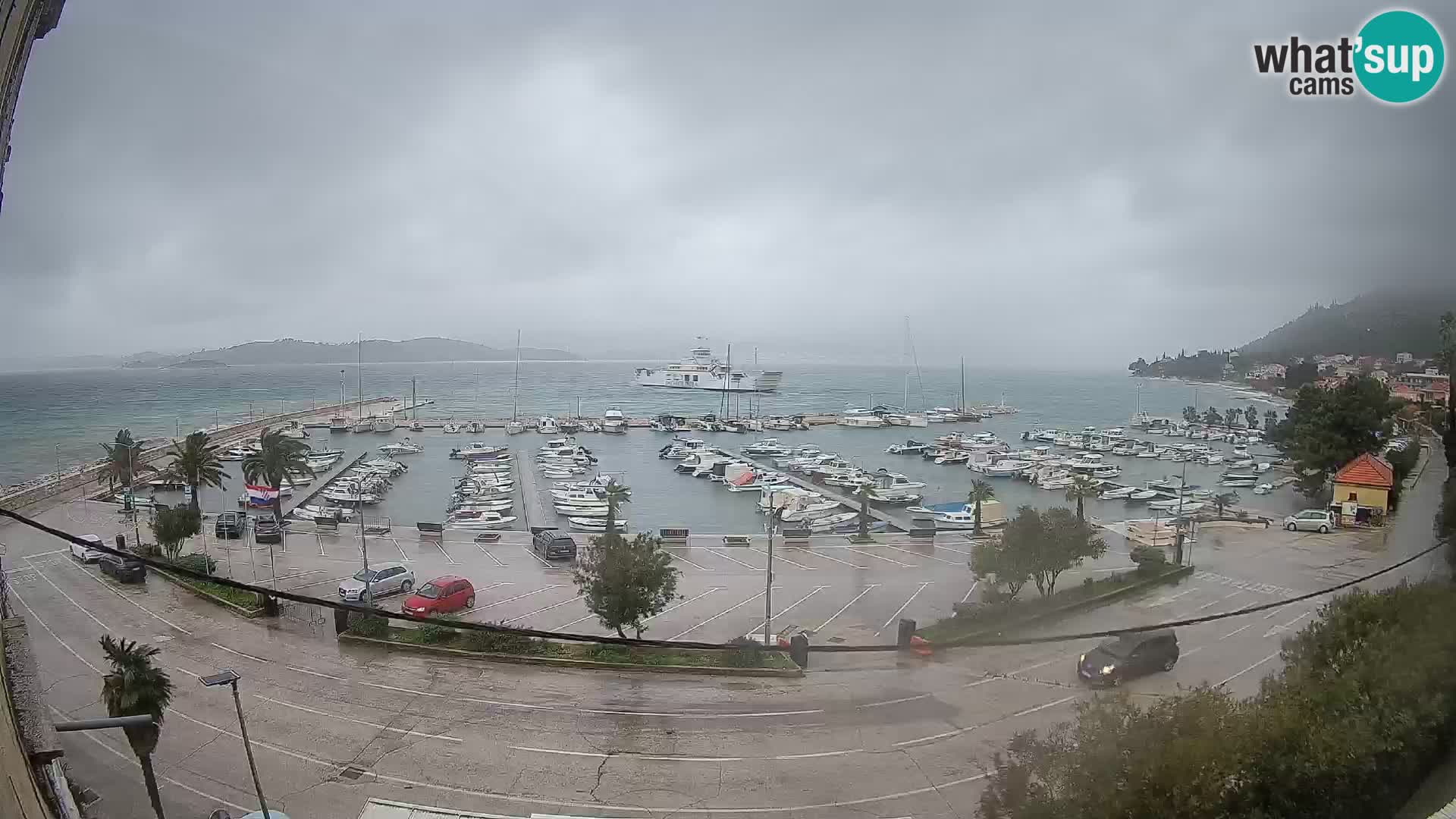 Webcam Orebić Riva – Ferry to Korčula Live
