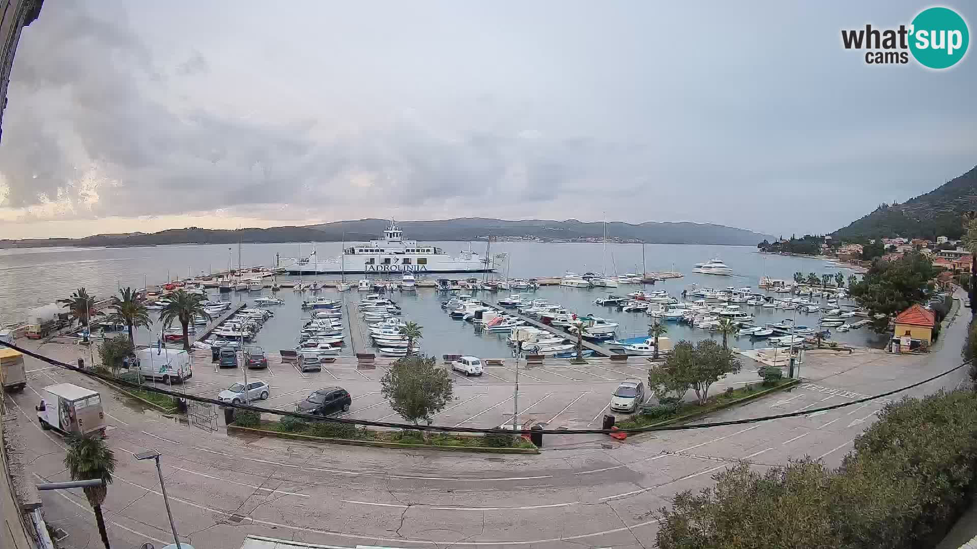 Webcam Orebić Uferpromenade – Fähre nach Korčula Live
