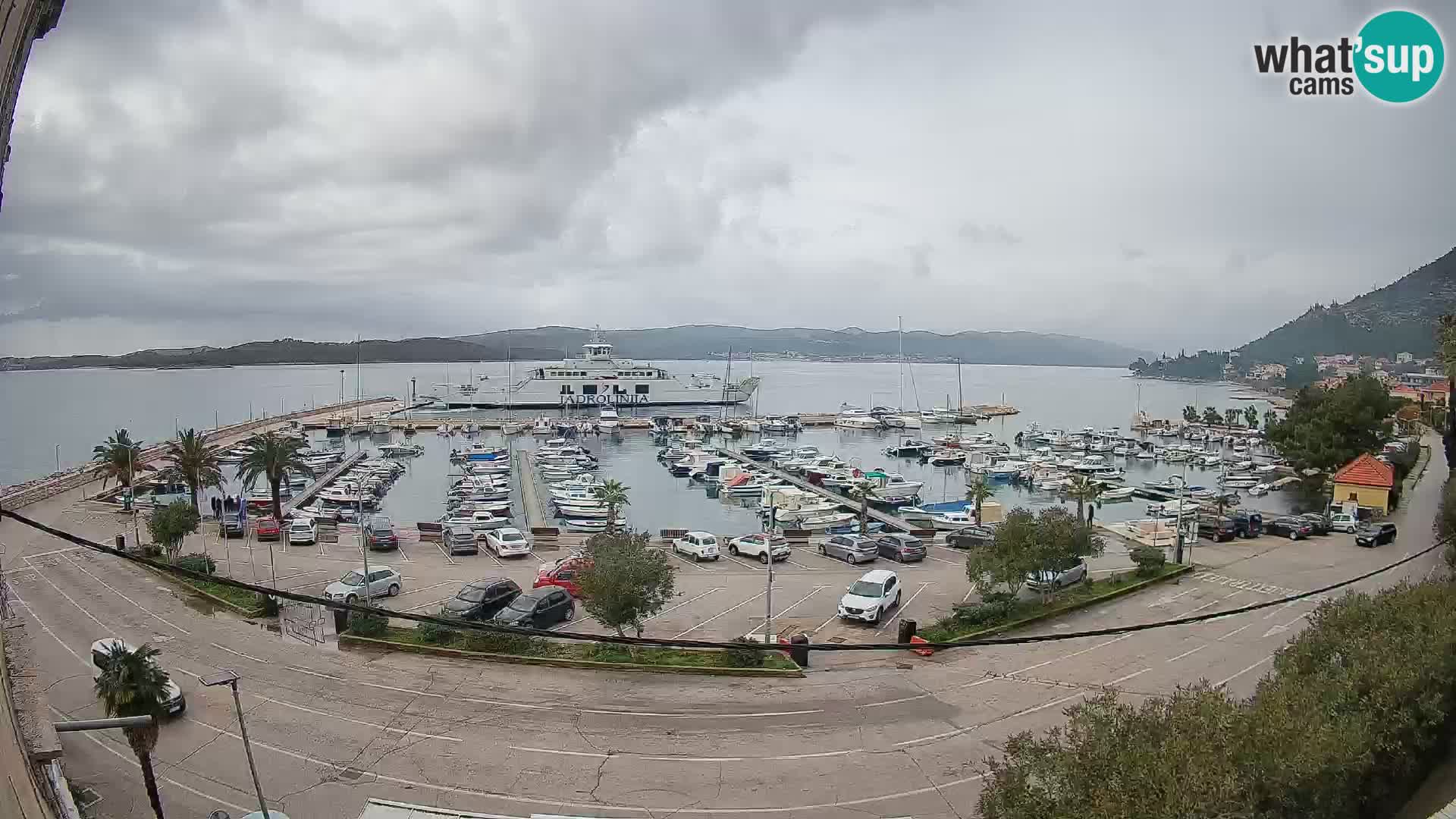 Spletna kamera Orebić Riva – Trajekt za Korčulo v živo