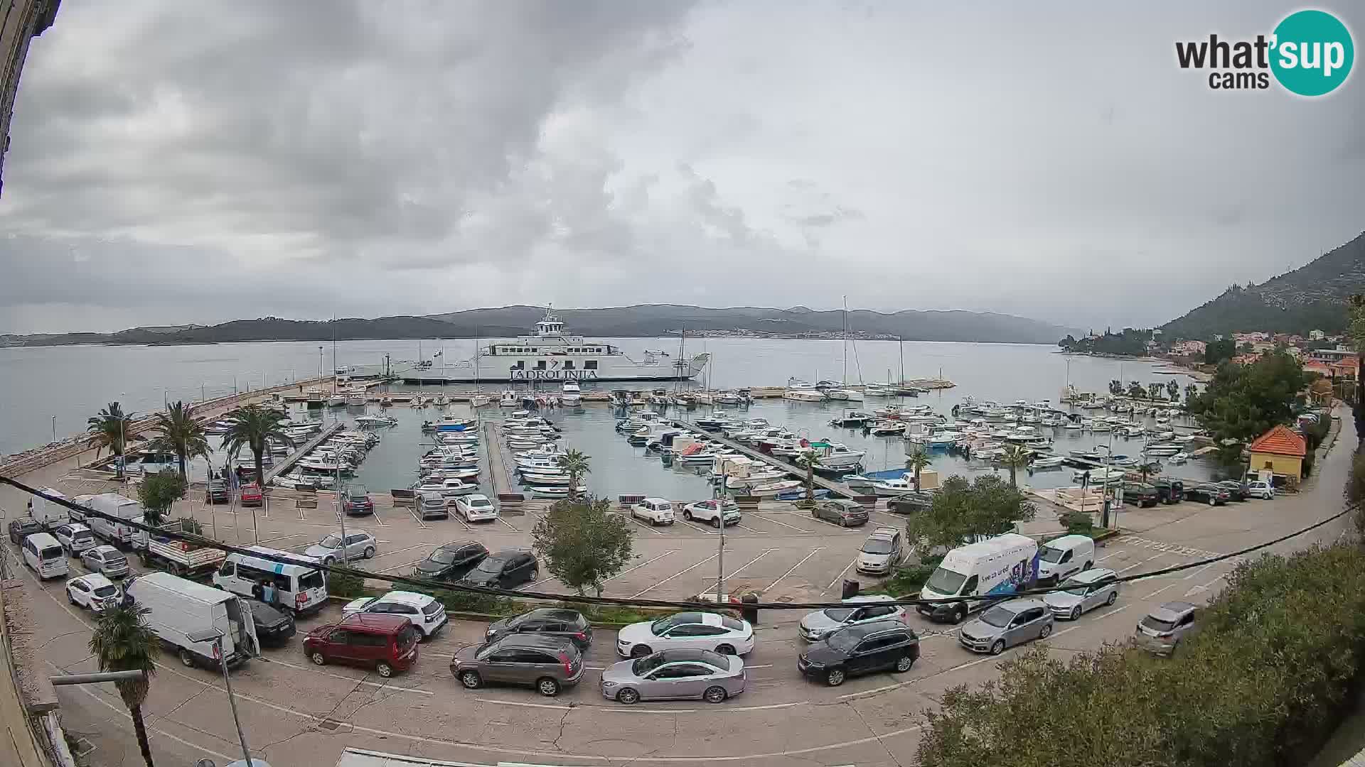 Webcam Orebić Riva – Ferry a Korčula en vivo