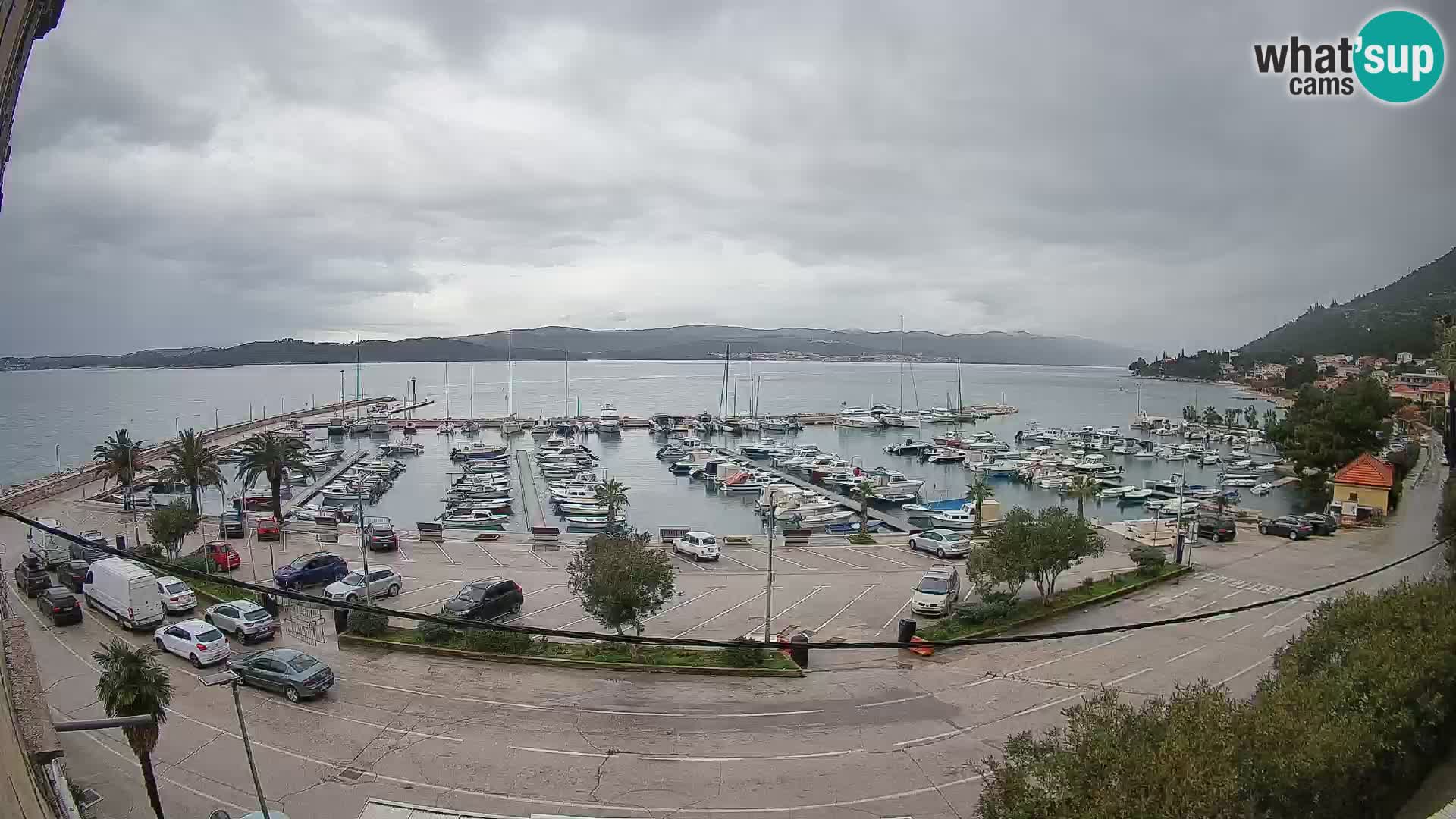 Spletna kamera Orebić Riva – Trajekt za Korčulo v živo