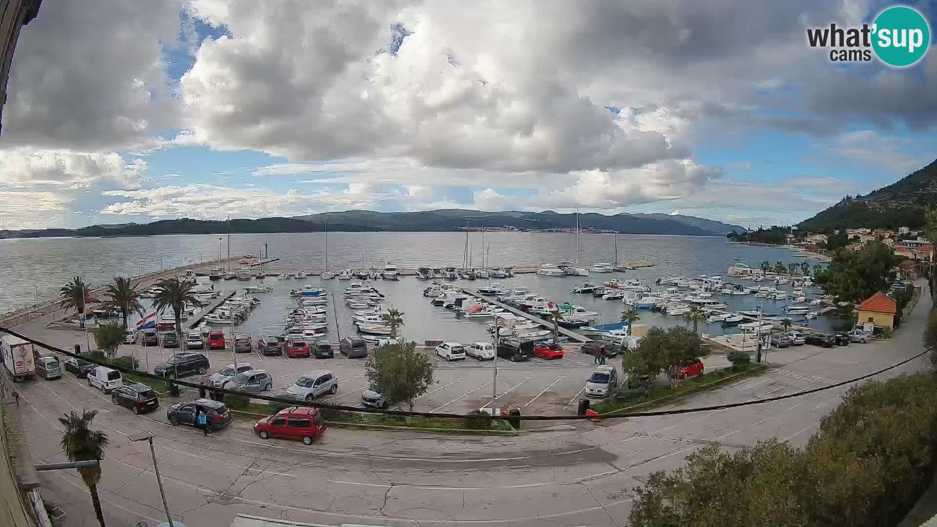 Webcam Orebić Riva – Ferry a Korčula en vivo