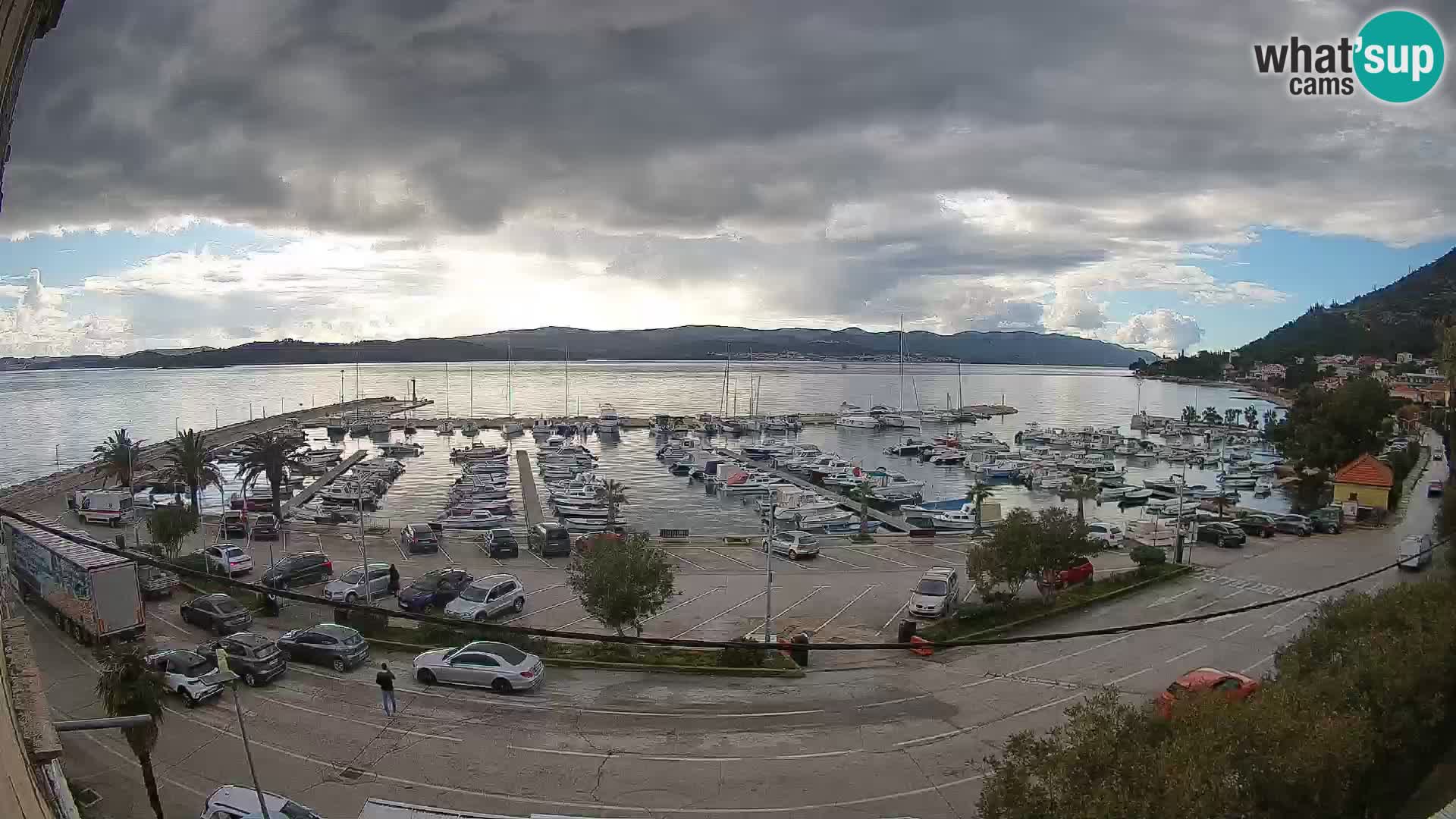 Webcam Orebić Uferpromenade – Fähre nach Korčula Live