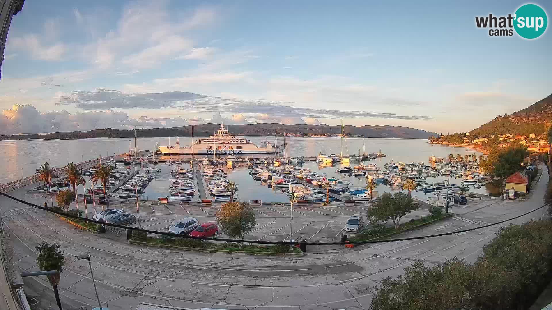 Webcam Orebić Riva – Ferry to Korčula Live