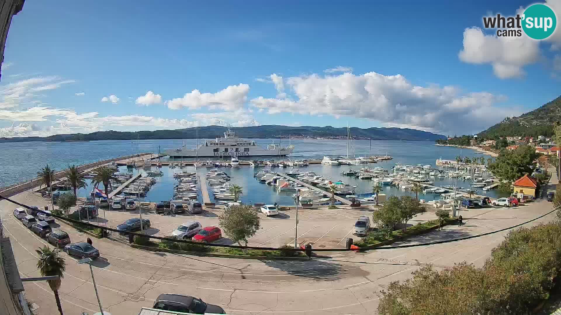 Webcam Orebić Riva – Ferry to Korčula Live