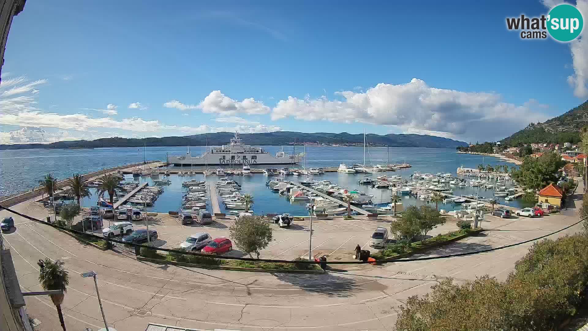 Web kamera Orebić Riva – Trajekt za Korčulu uživo