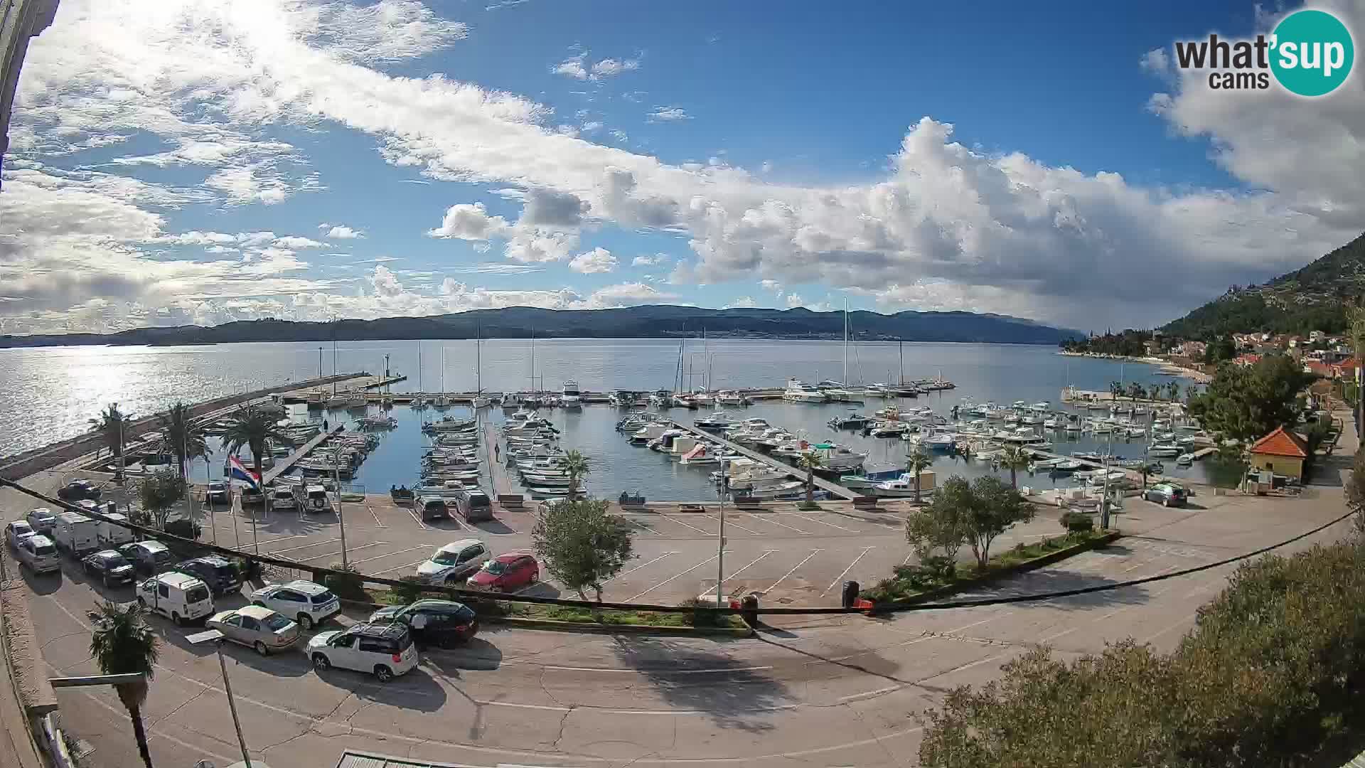 Webcam Orebić Riva – Ferry a Korčula en vivo