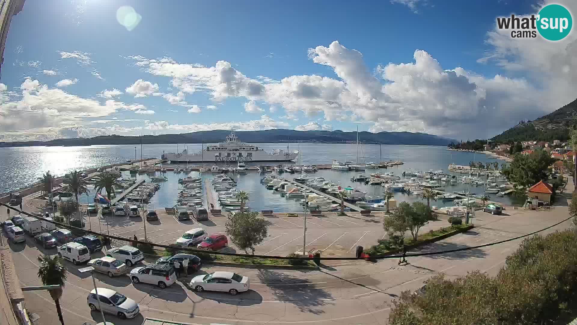 Webcam Orebić Riva – Ferry a Korčula en vivo