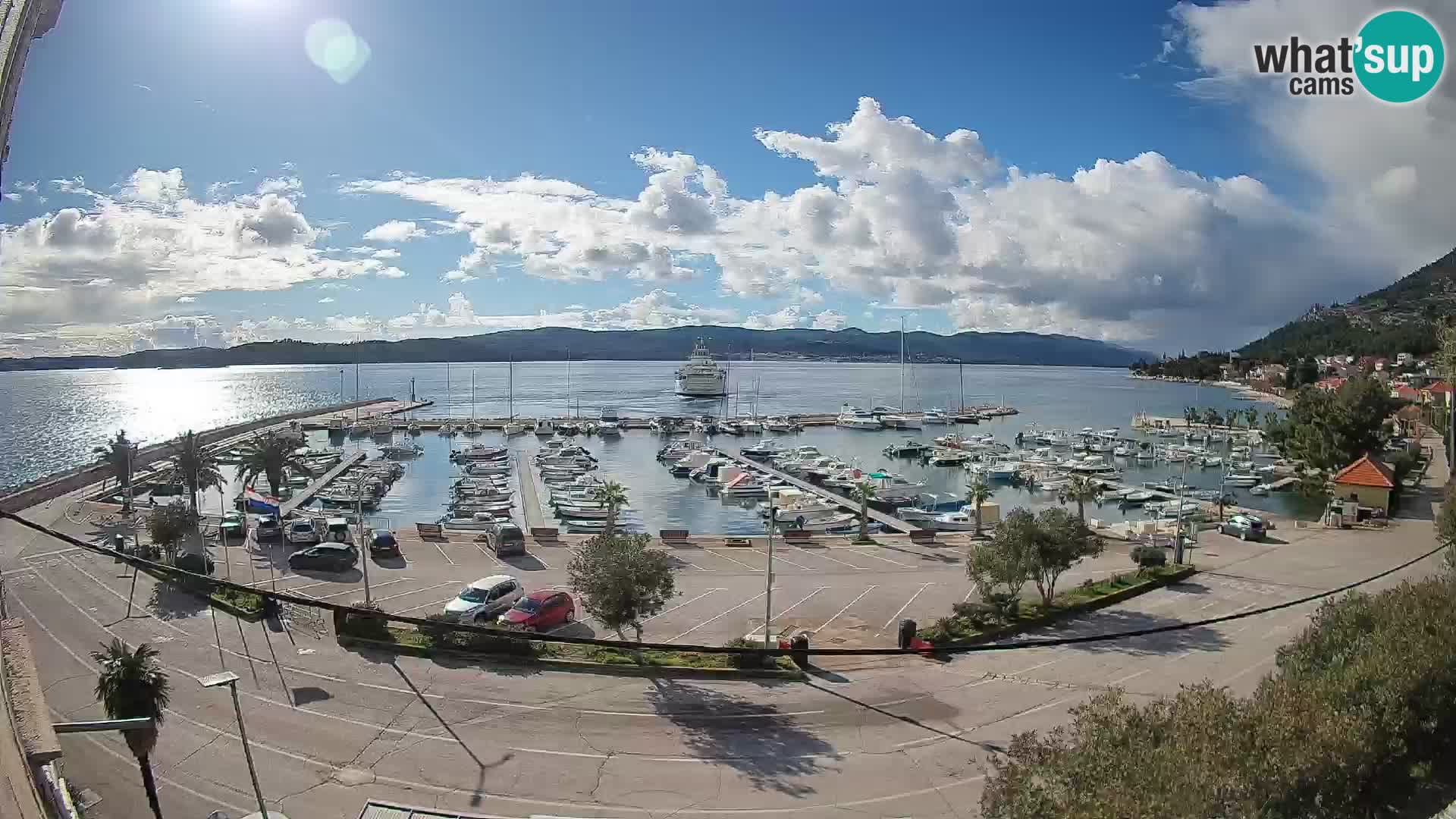 Webcam Orebić Riva – Ferry a Korčula en vivo