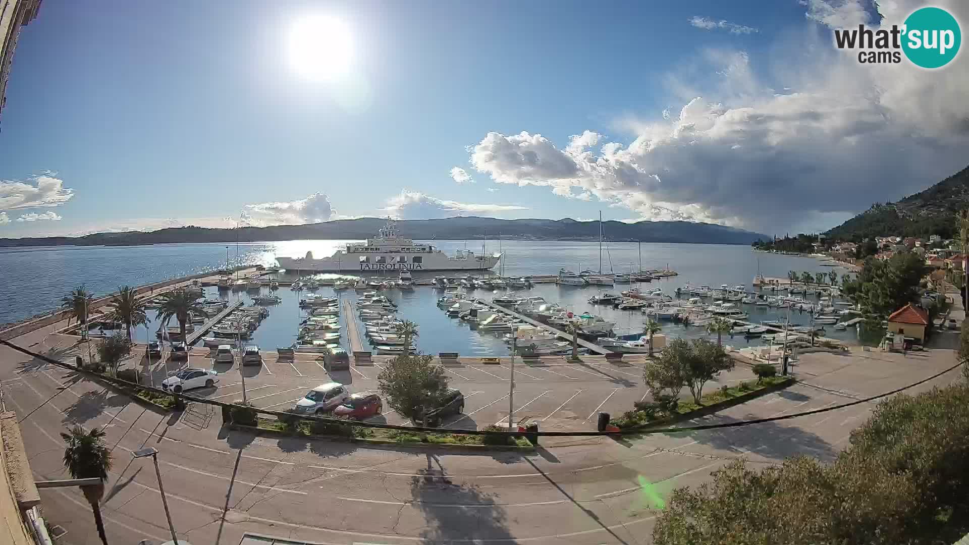 Webcam Orebić Riva – Ferry to Korčula Live