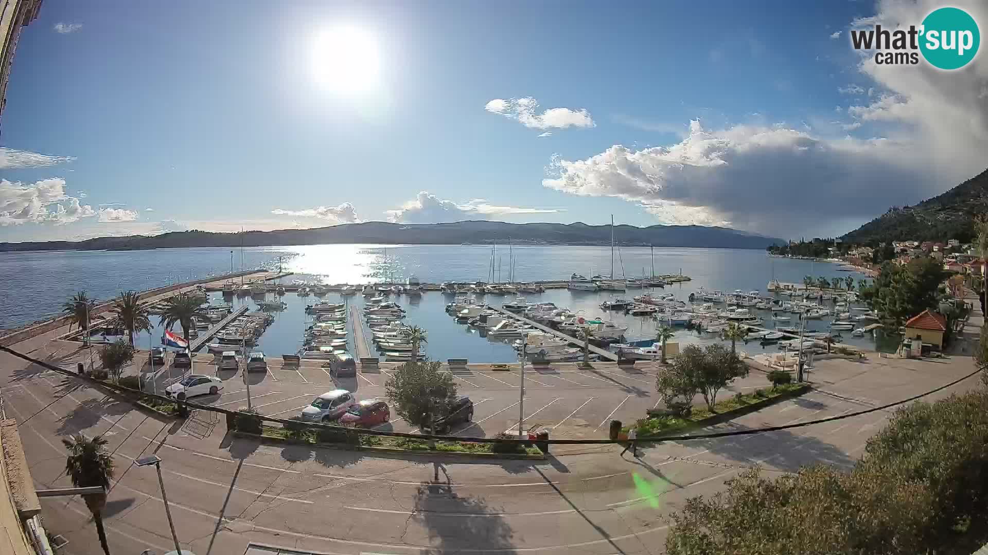 Webcam Orebić Uferpromenade – Fähre nach Korčula Live