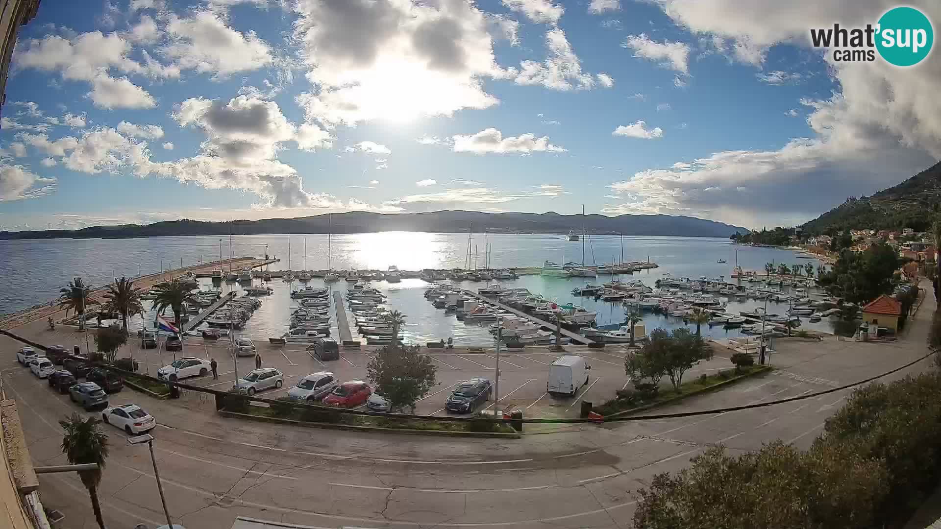 Webcam Orebić Riva – Ferry to Korčula Live