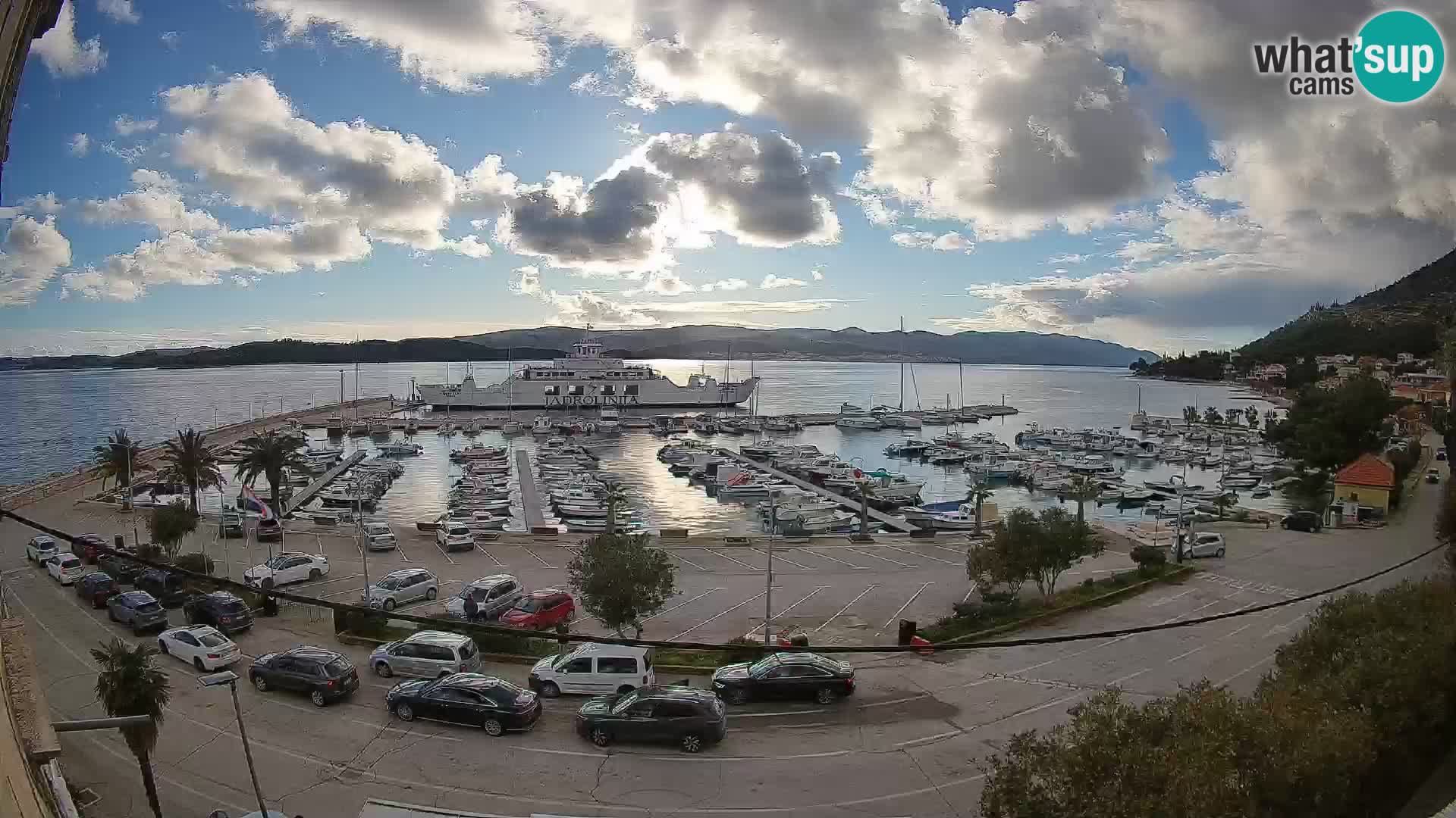 Webcam Orebić Riva – Ferry a Korčula en vivo