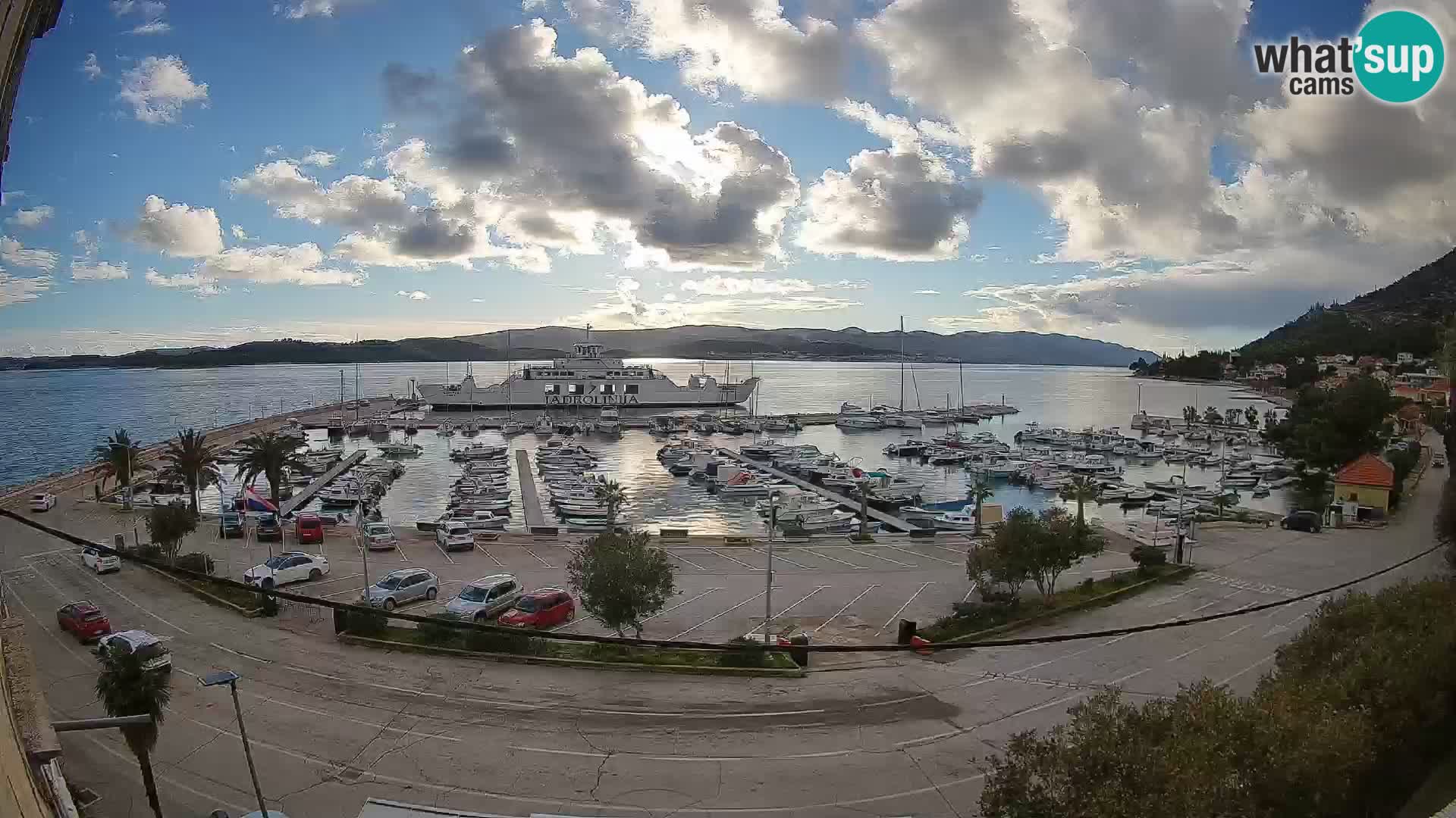 Webcam Orebić Riva – Ferry to Korčula Live