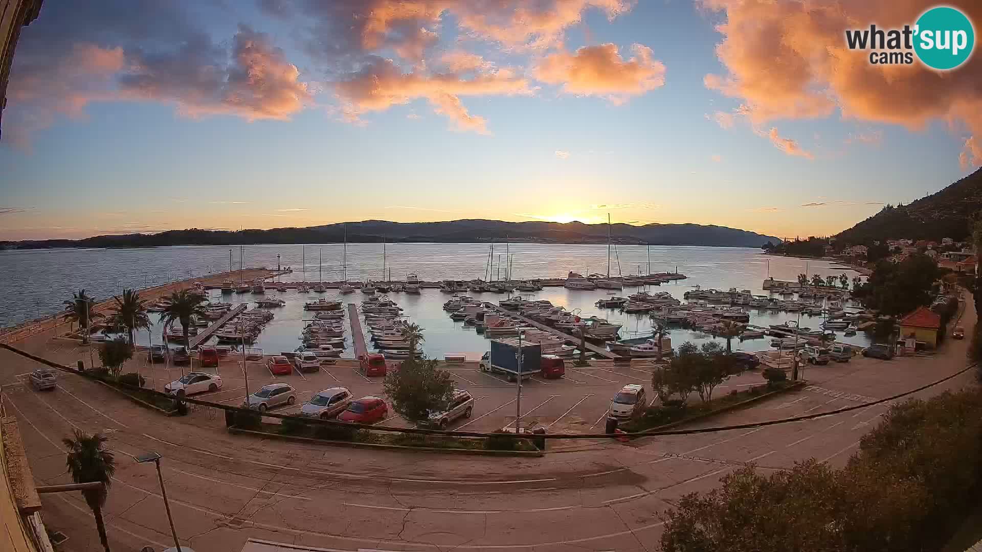 Webcam Orebić Uferpromenade – Fähre nach Korčula Live