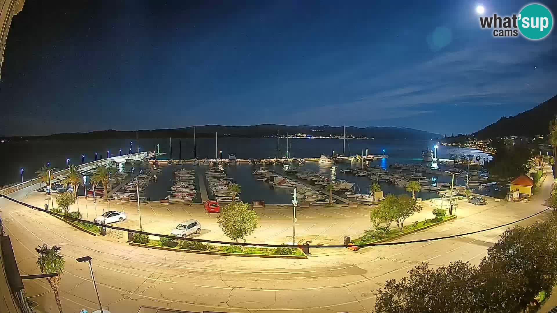 Webcam Orebić Uferpromenade – Fähre nach Korčula Live