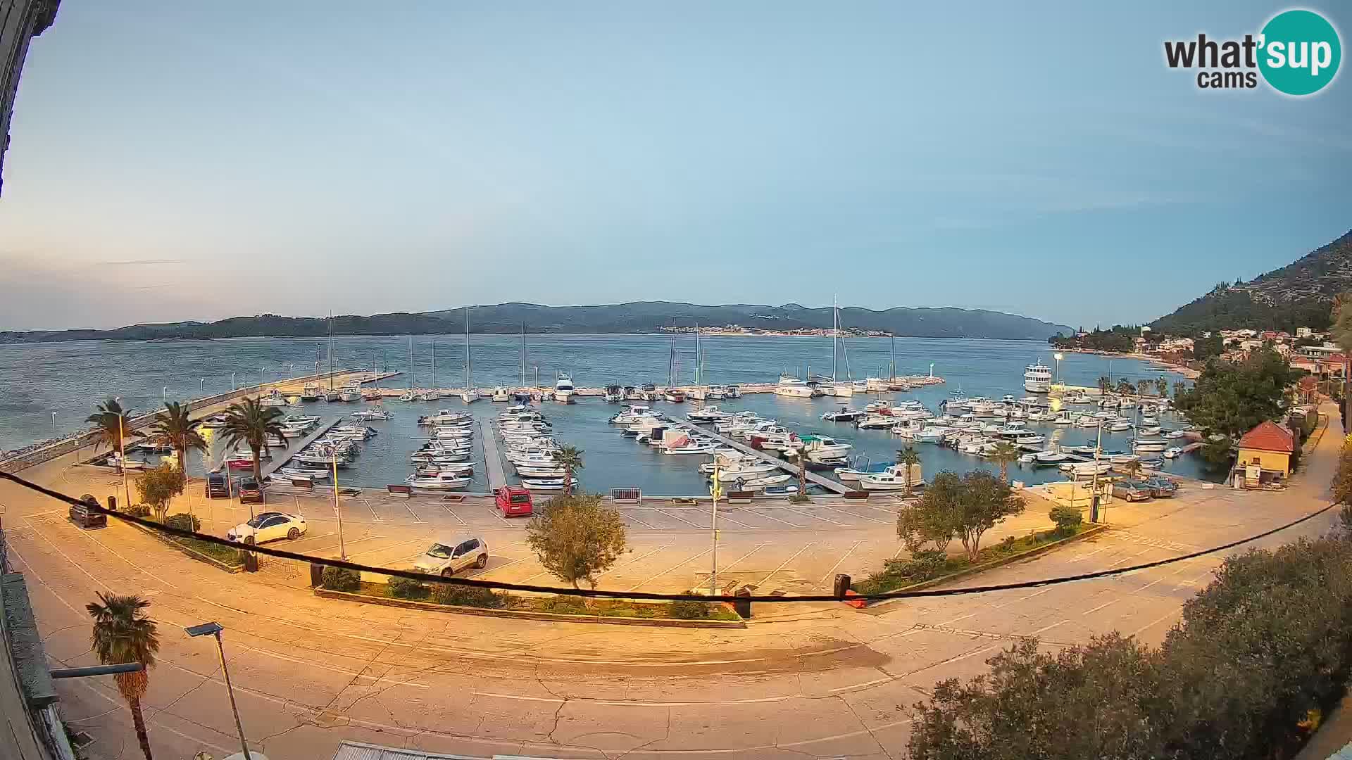 Webcam Orebić Riva – Ferry a Korčula en vivo