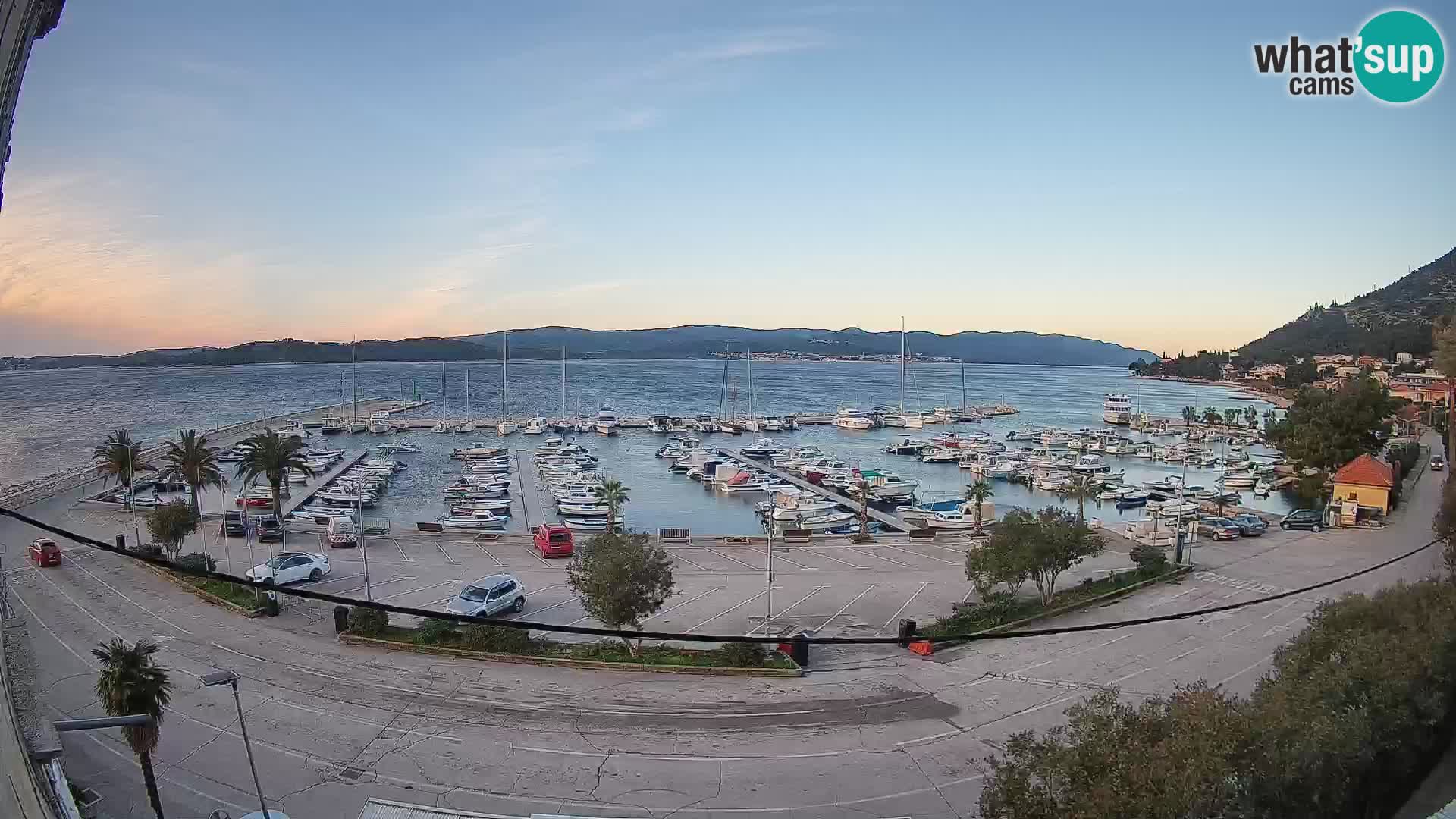 Webcam Orebić Uferpromenade – Fähre nach Korčula Live