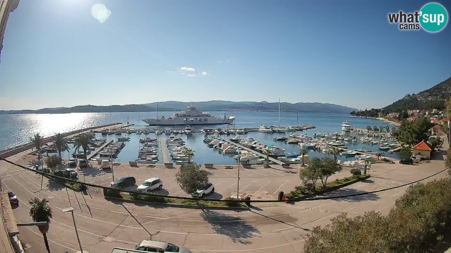 Webcam Orebić Riva – Ferry to Korčula Live