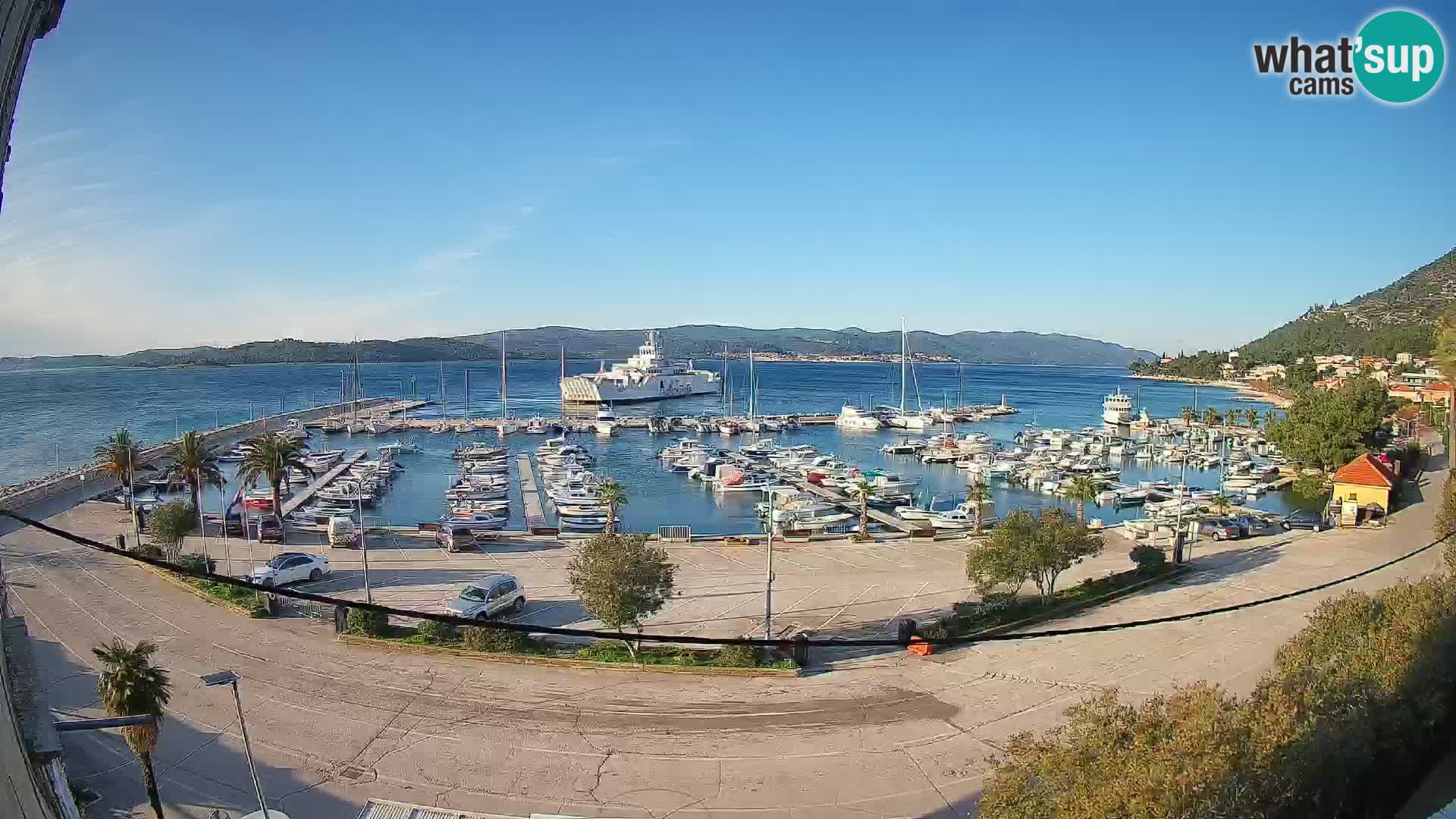 Webcam Orebić Uferpromenade – Fähre nach Korčula Live