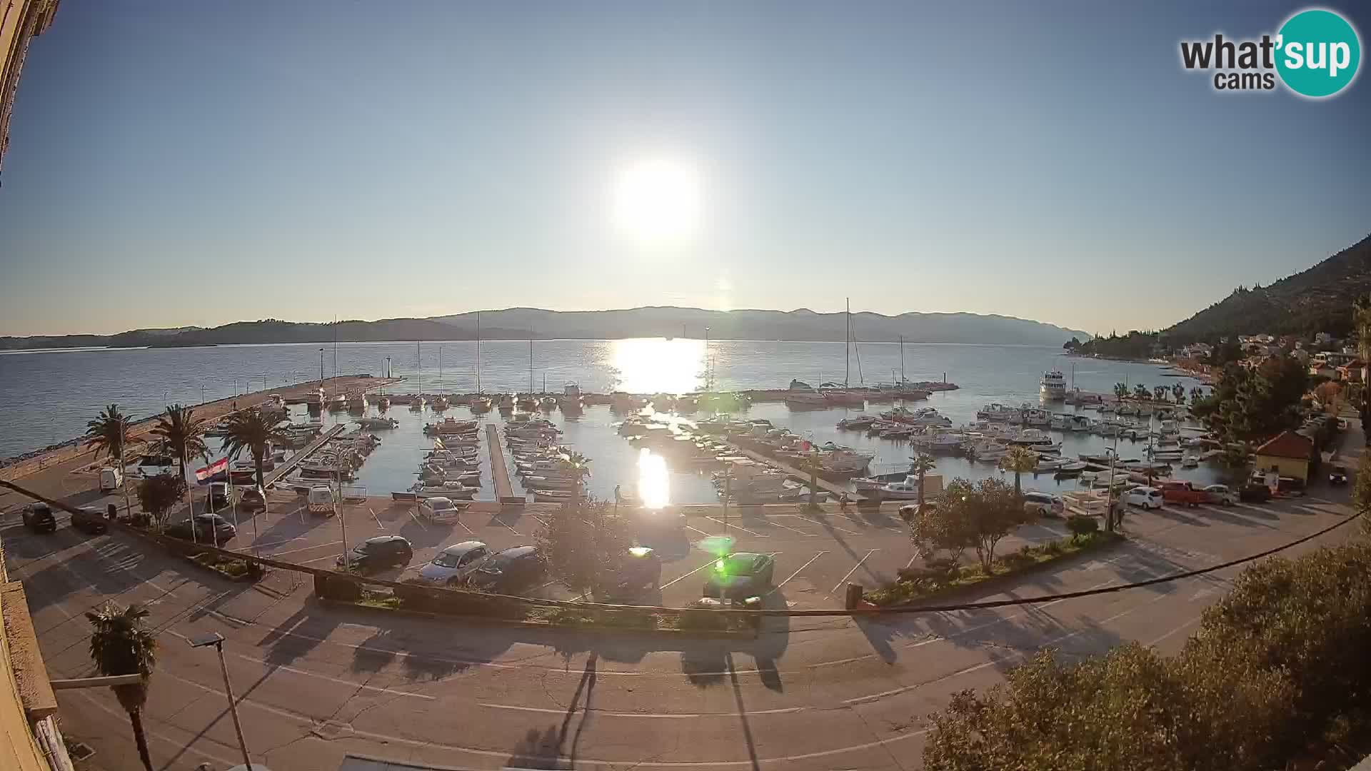 Spletna kamera Orebić Riva – Trajekt za Korčulo v živo