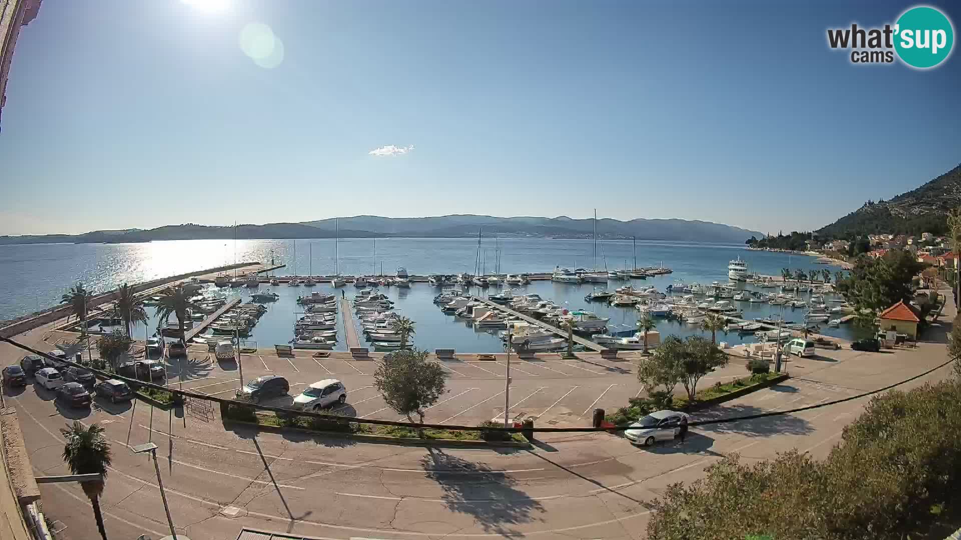 Webcam Orebić Uferpromenade – Fähre nach Korčula Live