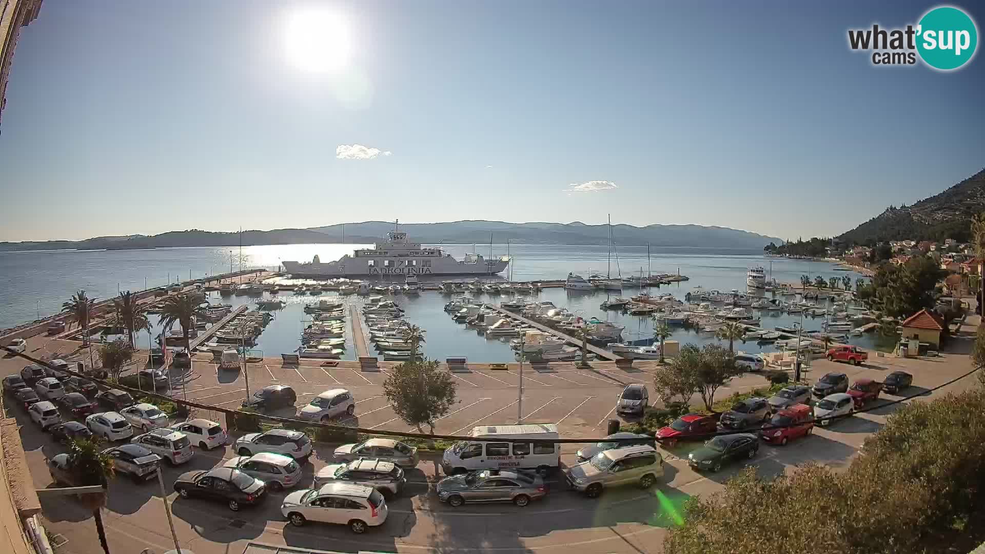 Webcam Orebić Riva – Ferry vers Korčula en direct