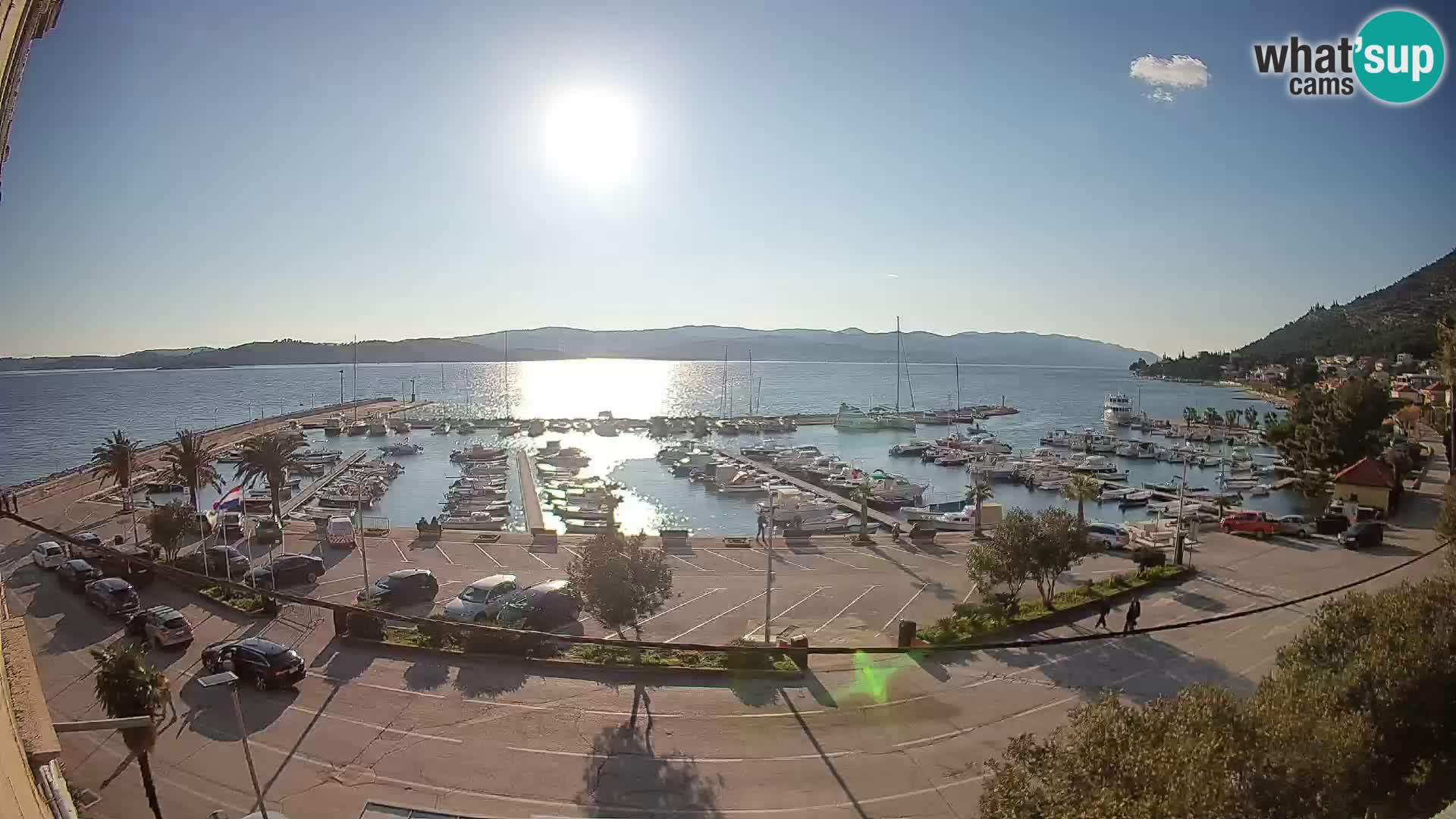 Webcam Orebić Riva – Ferry a Korčula en vivo