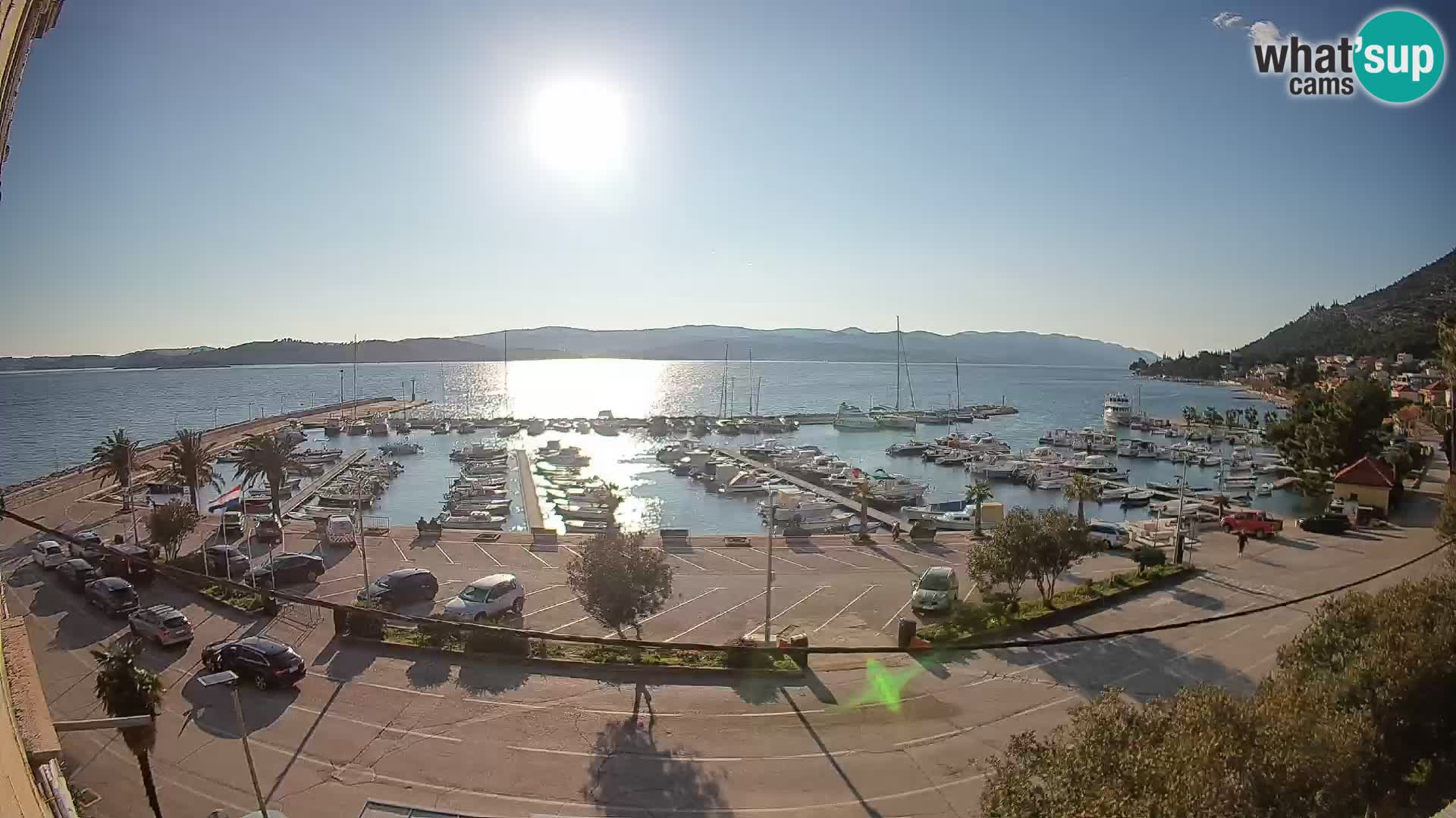 Webcam Orebić Riva – Ferry to Korčula Live