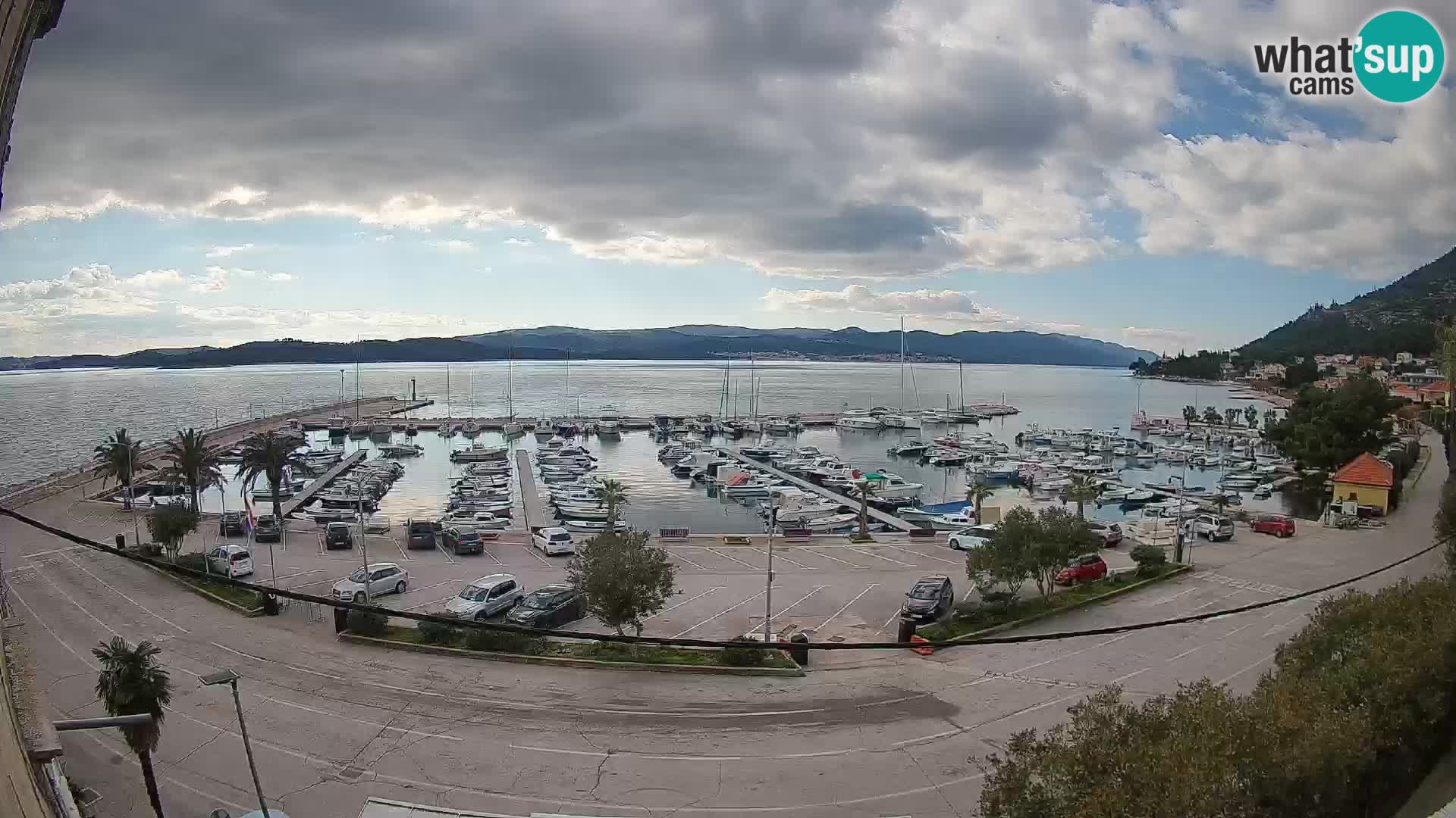 Spletna kamera Orebić Riva – Trajekt za Korčulo v živo