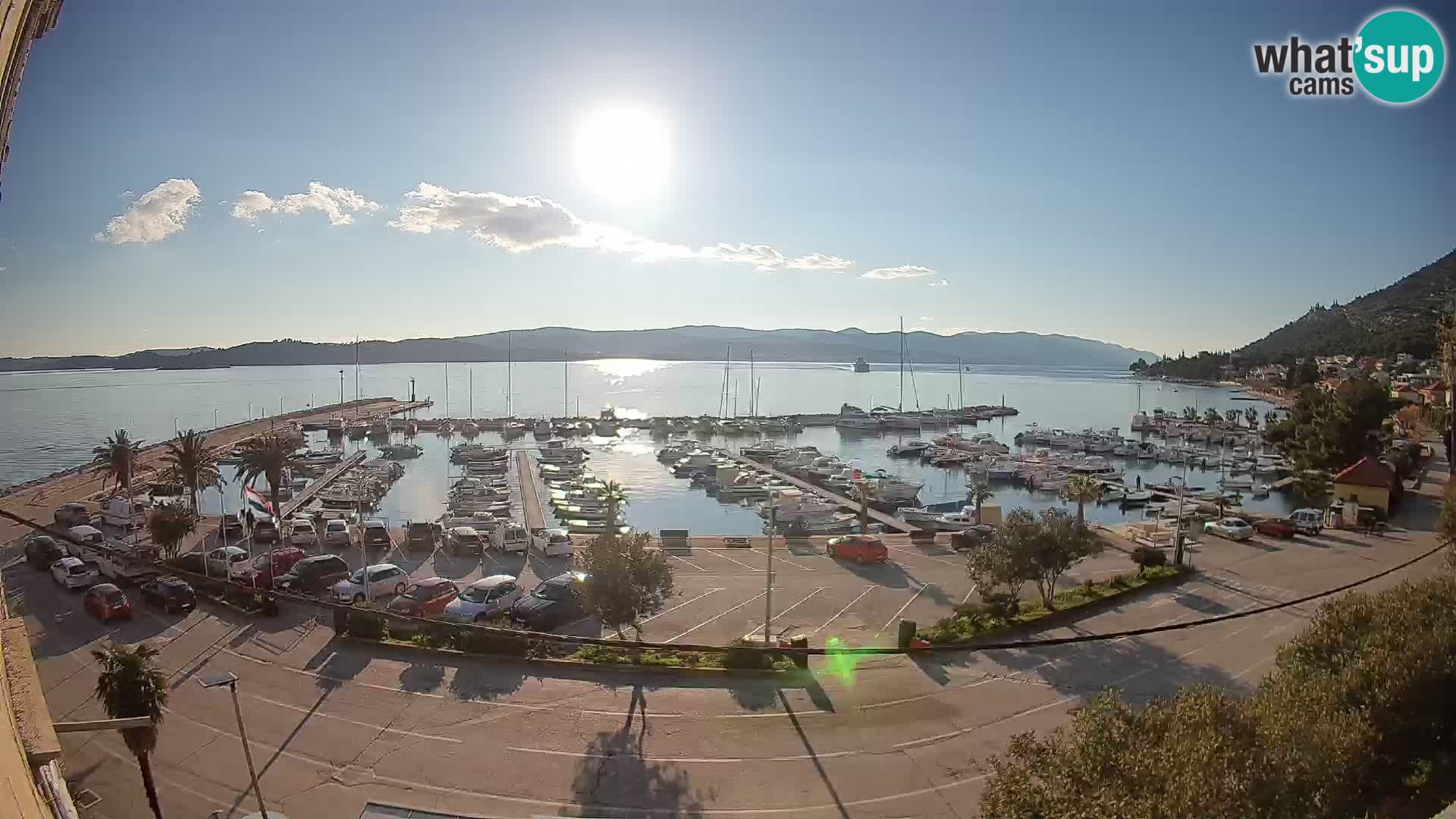 Spletna kamera Orebić Riva – Trajekt za Korčulo v živo